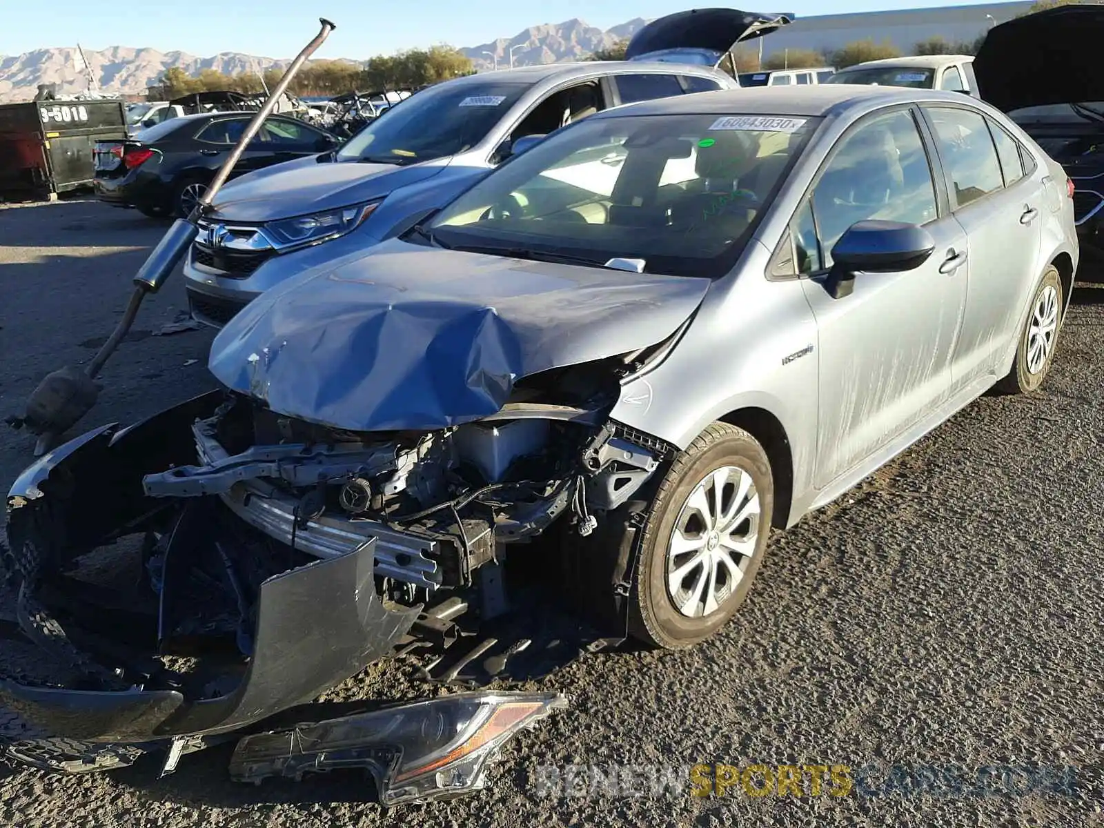 2 Photograph of a damaged car JTDEBRBE9LJ004270 TOYOTA COROLLA 2020