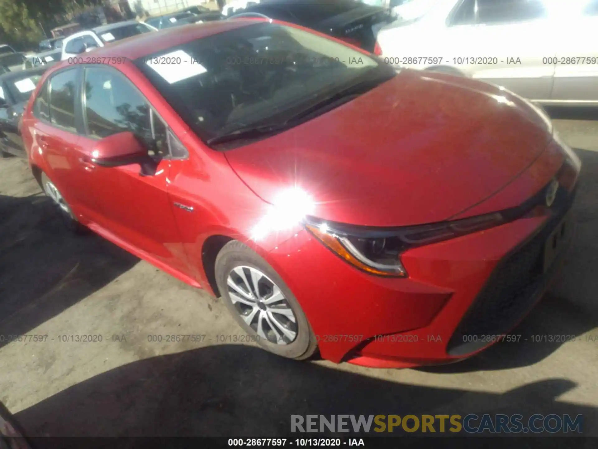 1 Photograph of a damaged car JTDEBRBE9LJ004981 TOYOTA COROLLA 2020