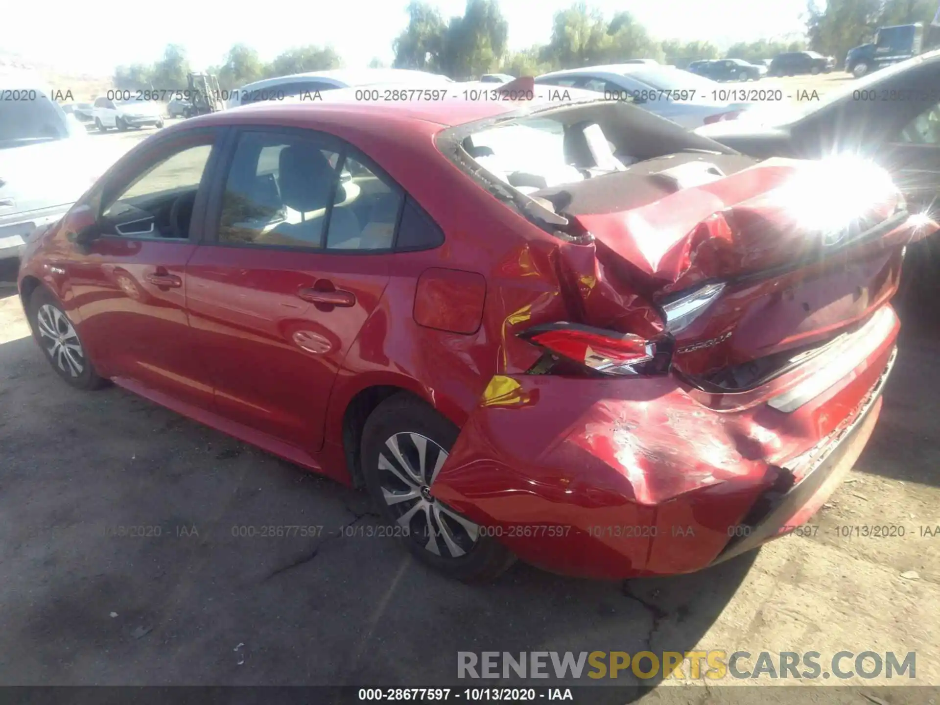 3 Photograph of a damaged car JTDEBRBE9LJ004981 TOYOTA COROLLA 2020