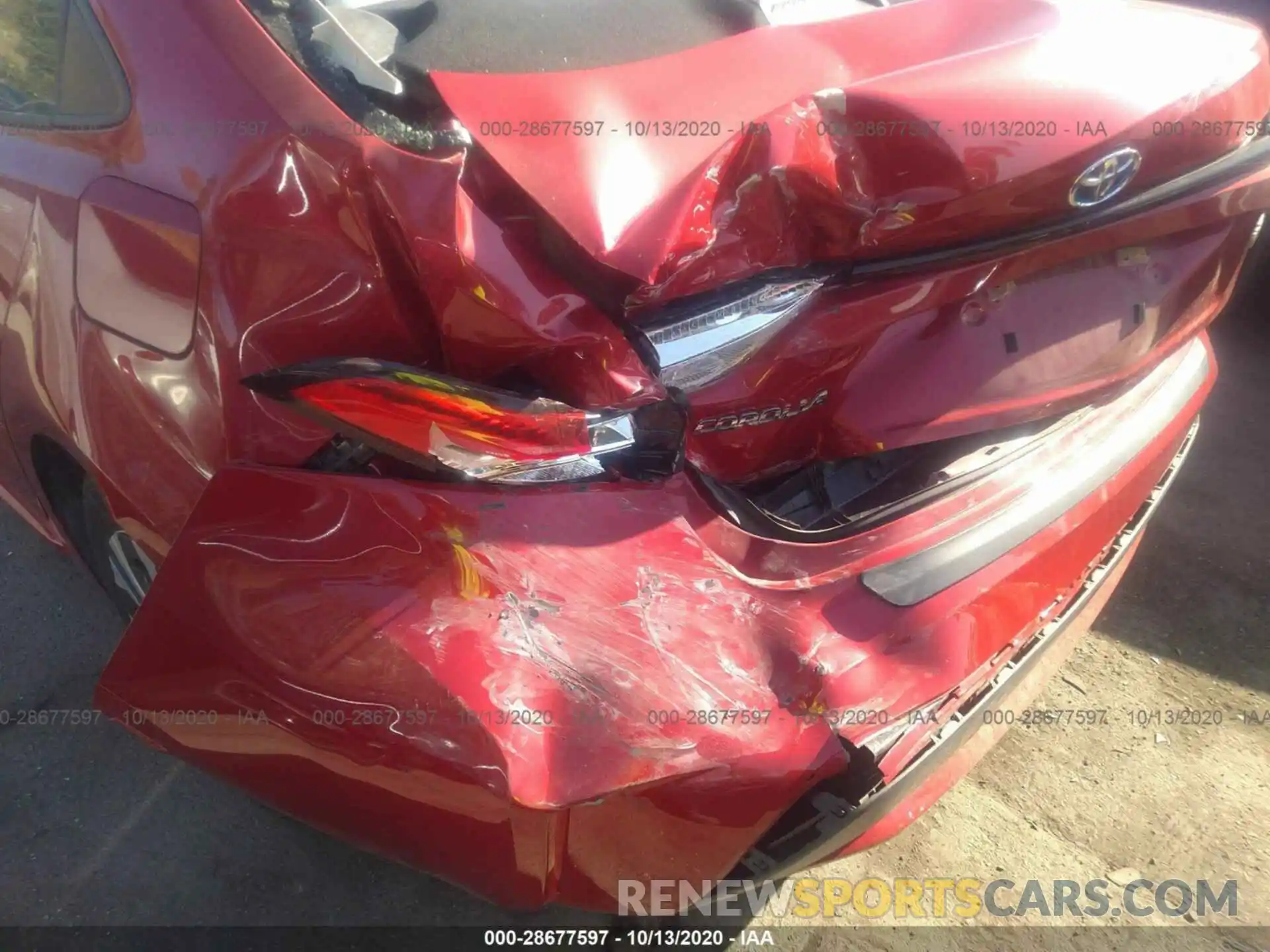 6 Photograph of a damaged car JTDEBRBE9LJ004981 TOYOTA COROLLA 2020