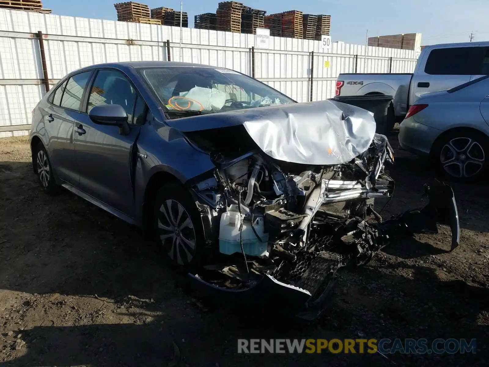 1 Photograph of a damaged car JTDEBRBE9LJ005144 TOYOTA COROLLA 2020