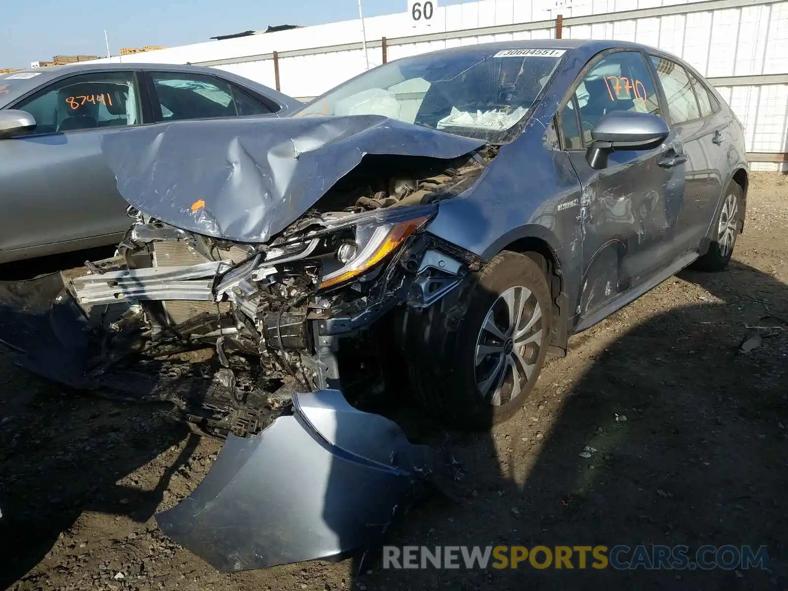 2 Photograph of a damaged car JTDEBRBE9LJ005144 TOYOTA COROLLA 2020