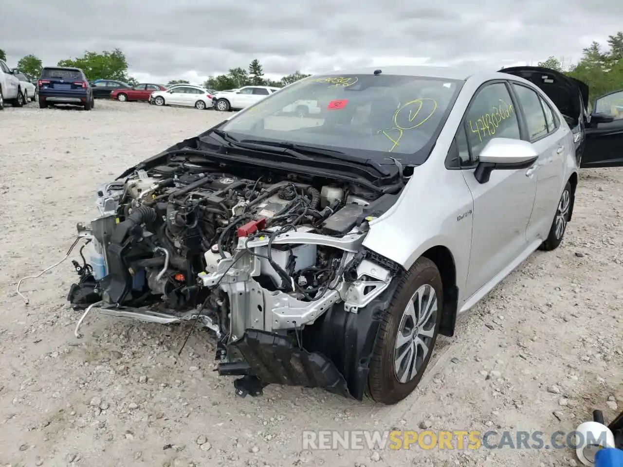 2 Photograph of a damaged car JTDEBRBE9LJ006066 TOYOTA COROLLA 2020