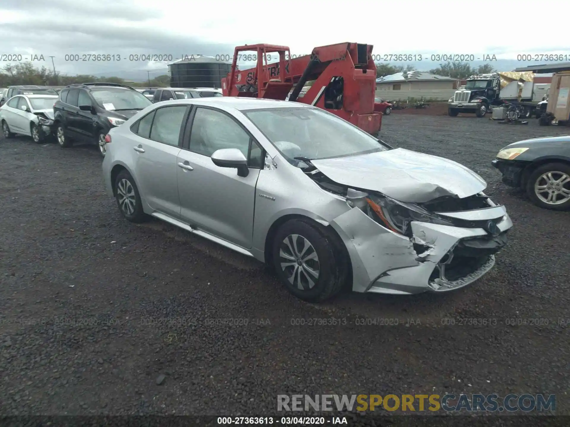 1 Photograph of a damaged car JTDEBRBE9LJ006343 TOYOTA COROLLA 2020