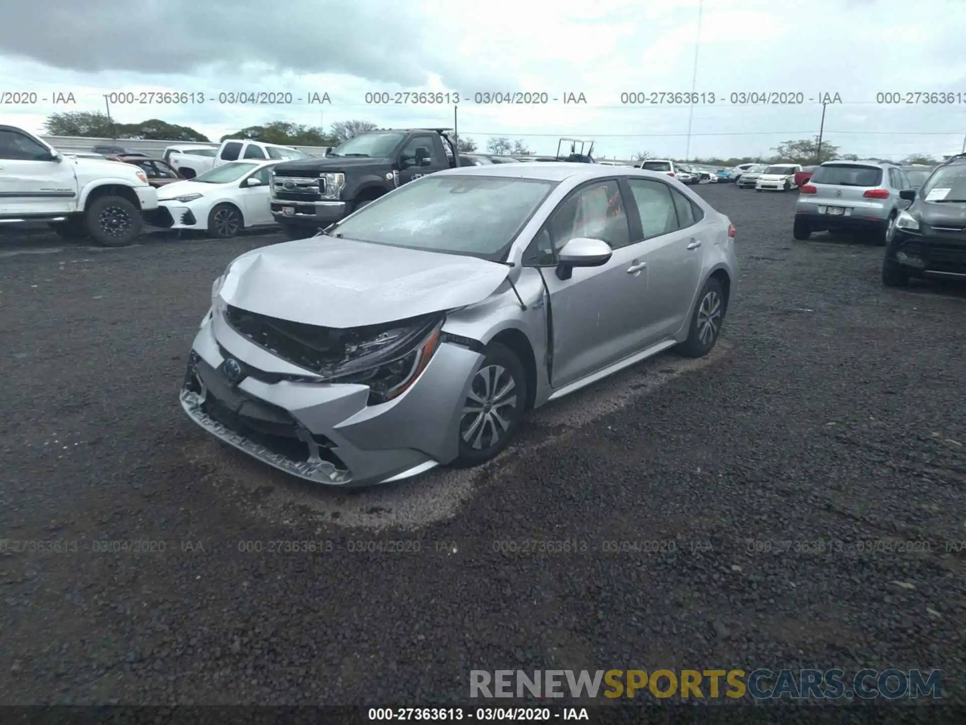 2 Photograph of a damaged car JTDEBRBE9LJ006343 TOYOTA COROLLA 2020