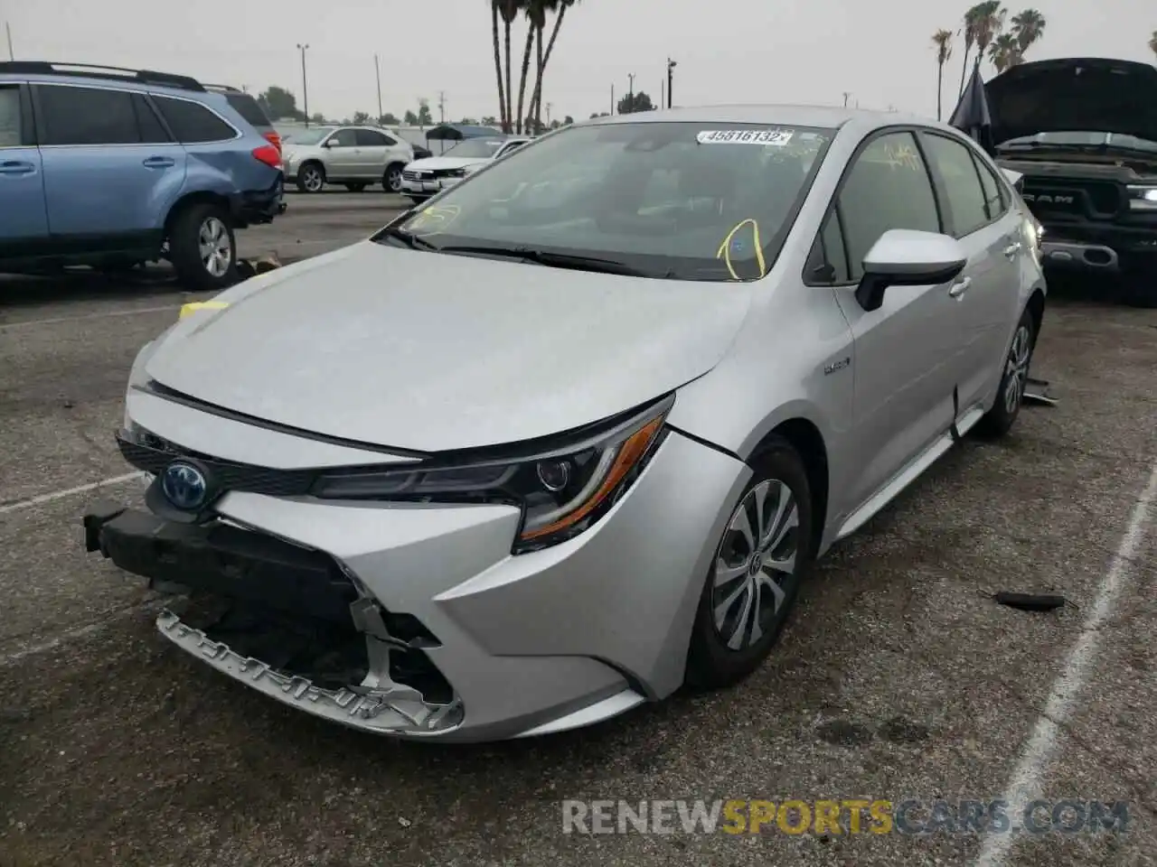 2 Photograph of a damaged car JTDEBRBE9LJ007007 TOYOTA COROLLA 2020