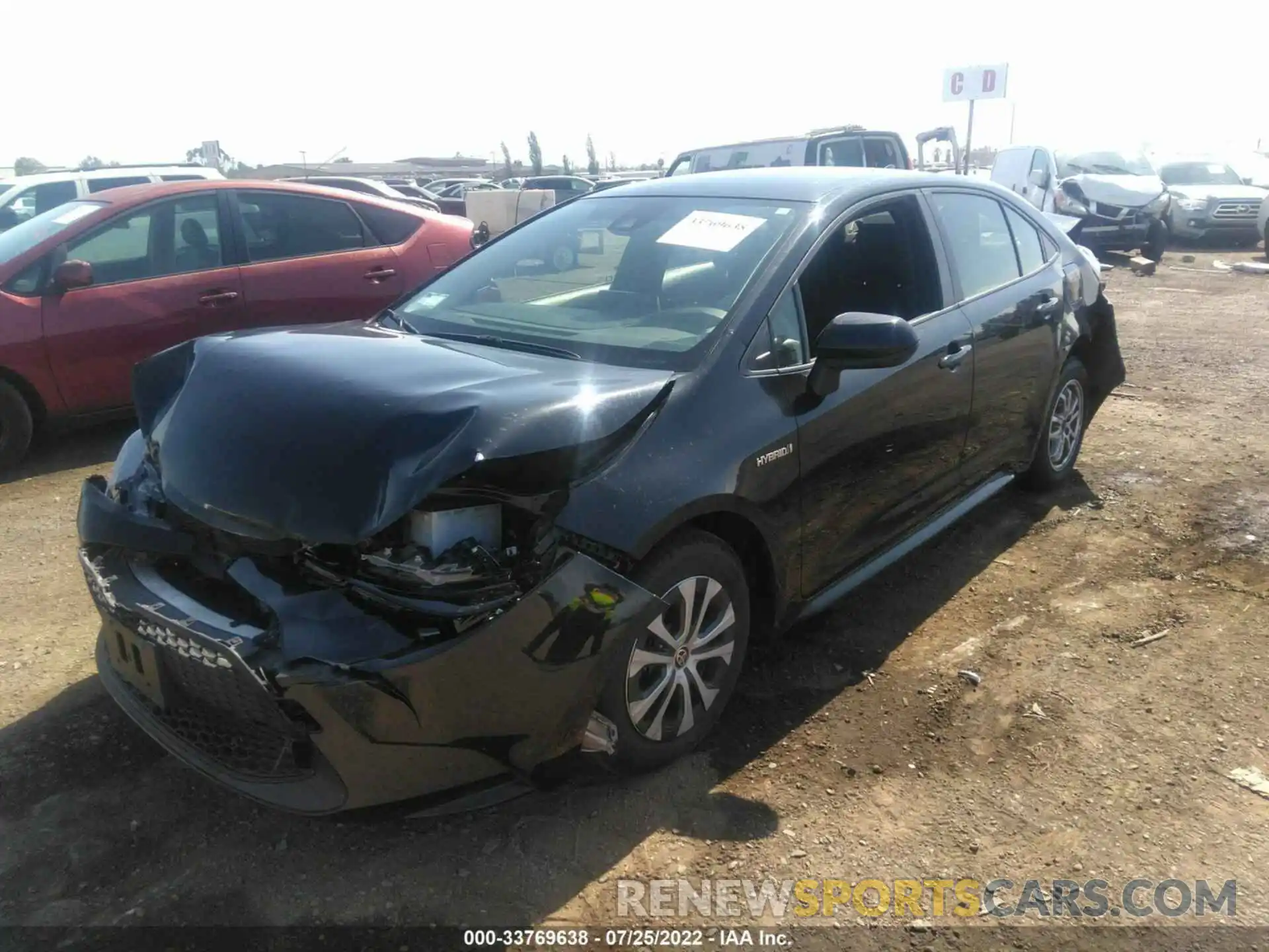 2 Photograph of a damaged car JTDEBRBE9LJ007024 TOYOTA COROLLA 2020