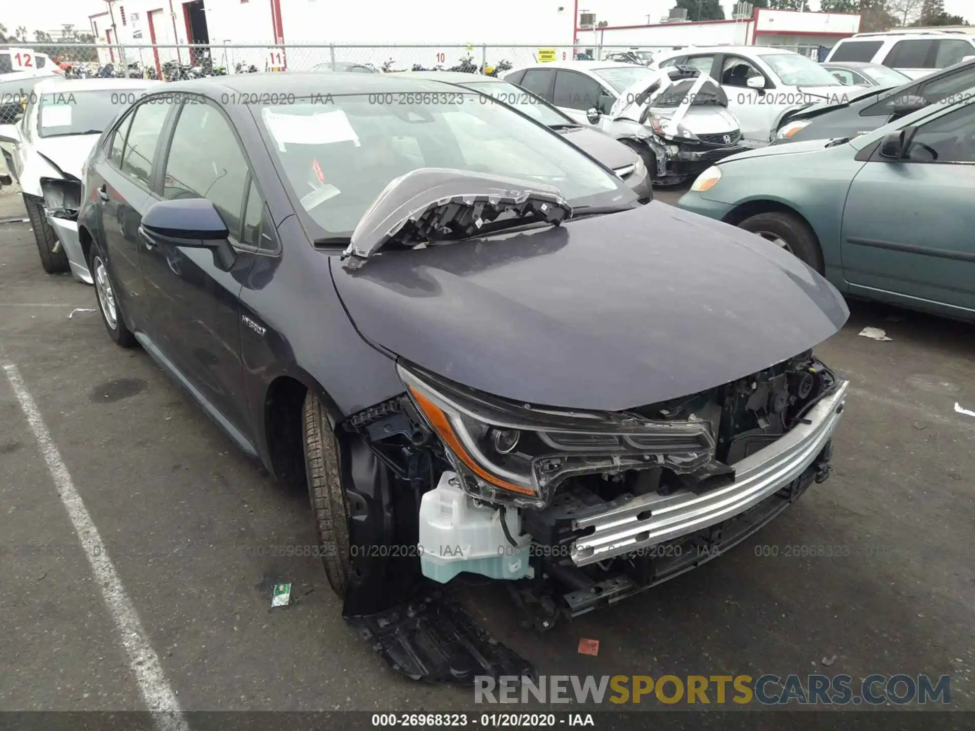 1 Photograph of a damaged car JTDEBRBE9LJ007377 TOYOTA COROLLA 2020