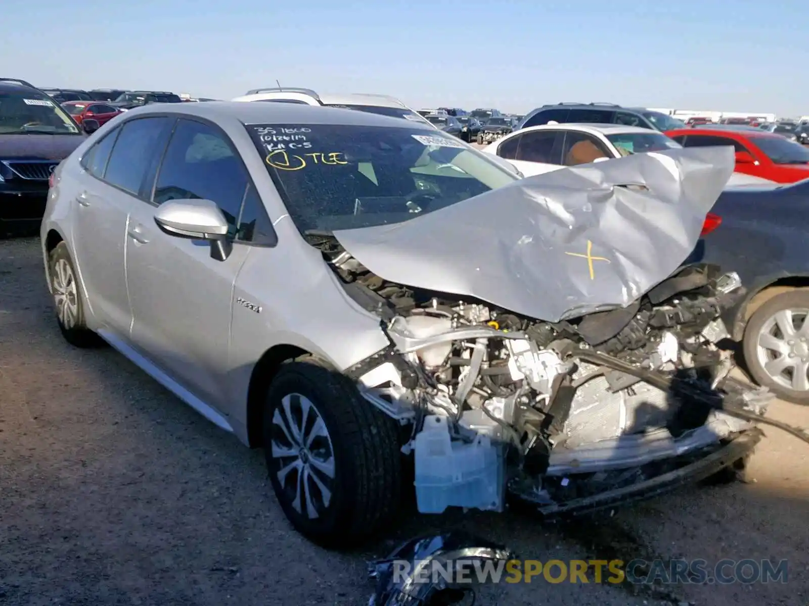 1 Photograph of a damaged car JTDEBRBE9LJ007623 TOYOTA COROLLA 2020