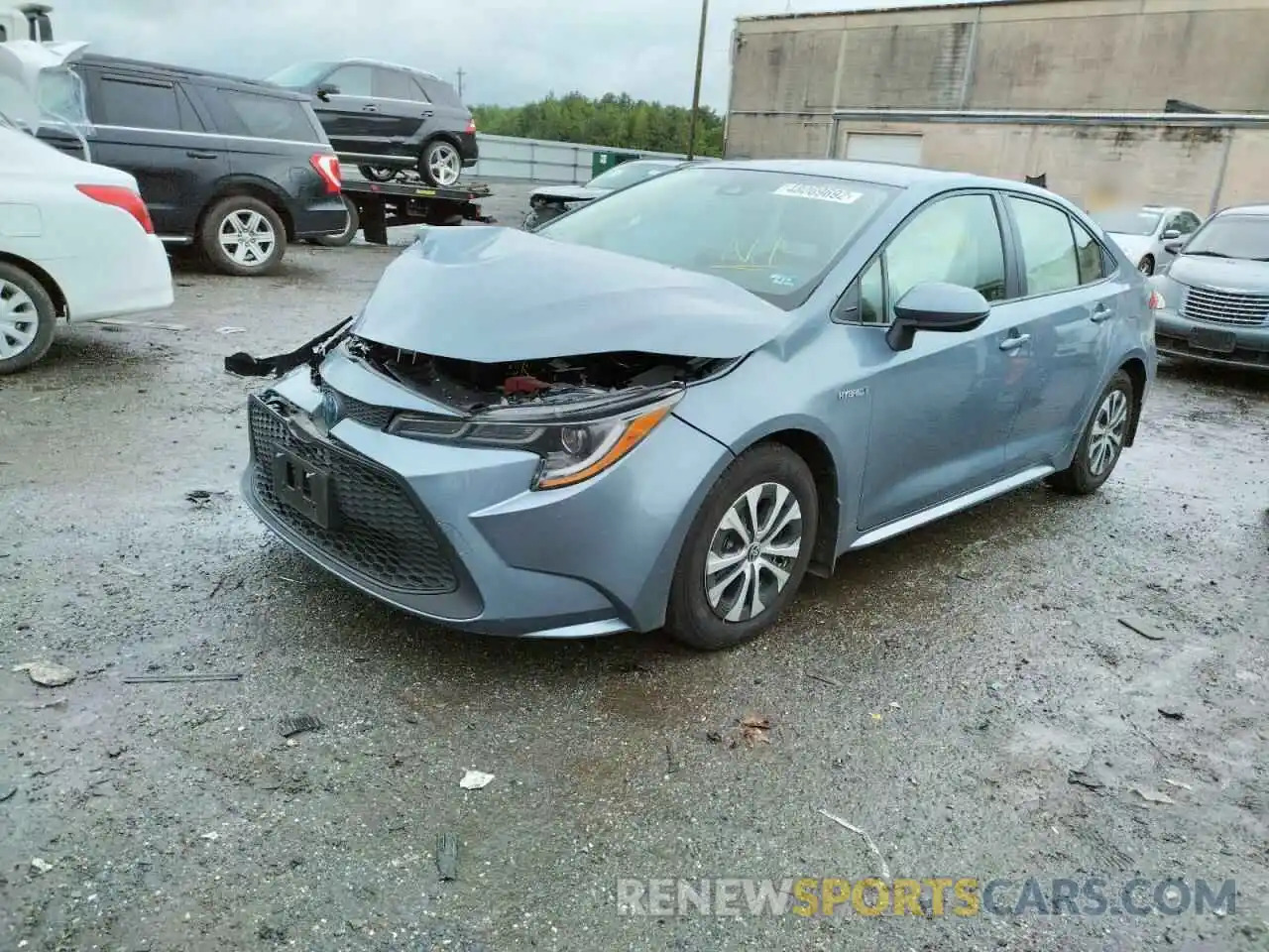 2 Photograph of a damaged car JTDEBRBE9LJ008044 TOYOTA COROLLA 2020