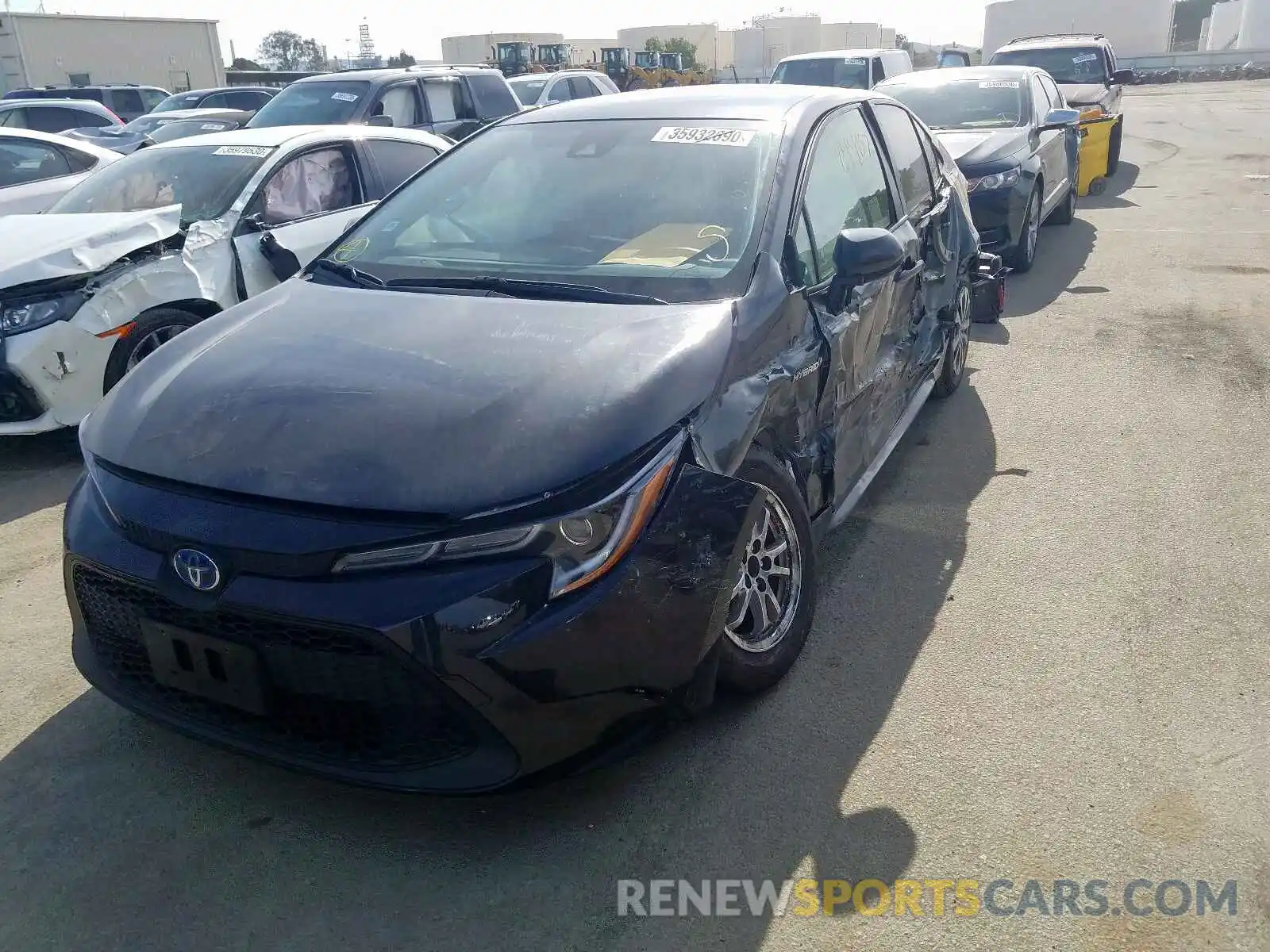 2 Photograph of a damaged car JTDEBRBE9LJ008755 TOYOTA COROLLA 2020