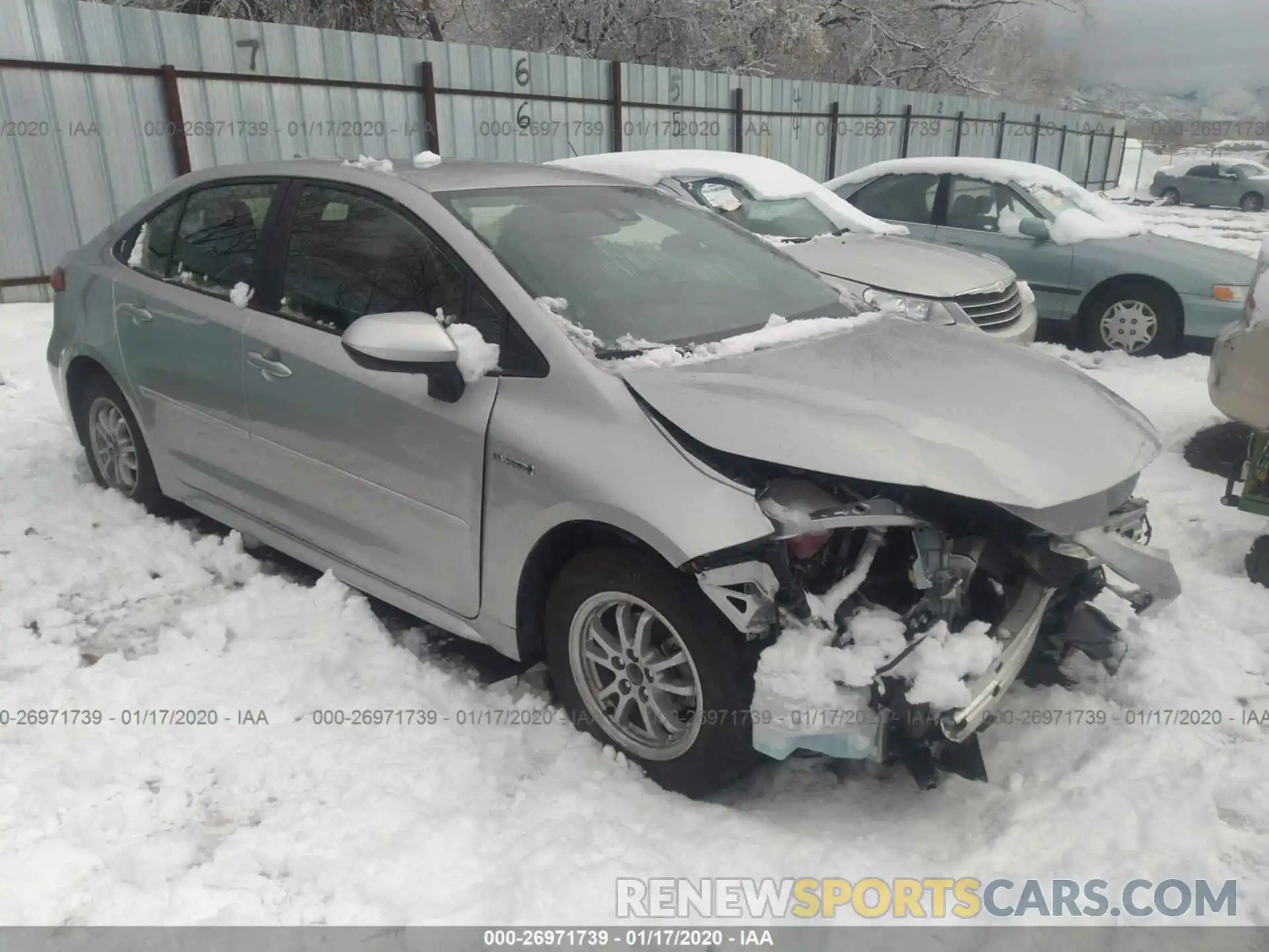 1 Photograph of a damaged car JTDEBRBE9LJ010540 TOYOTA COROLLA 2020