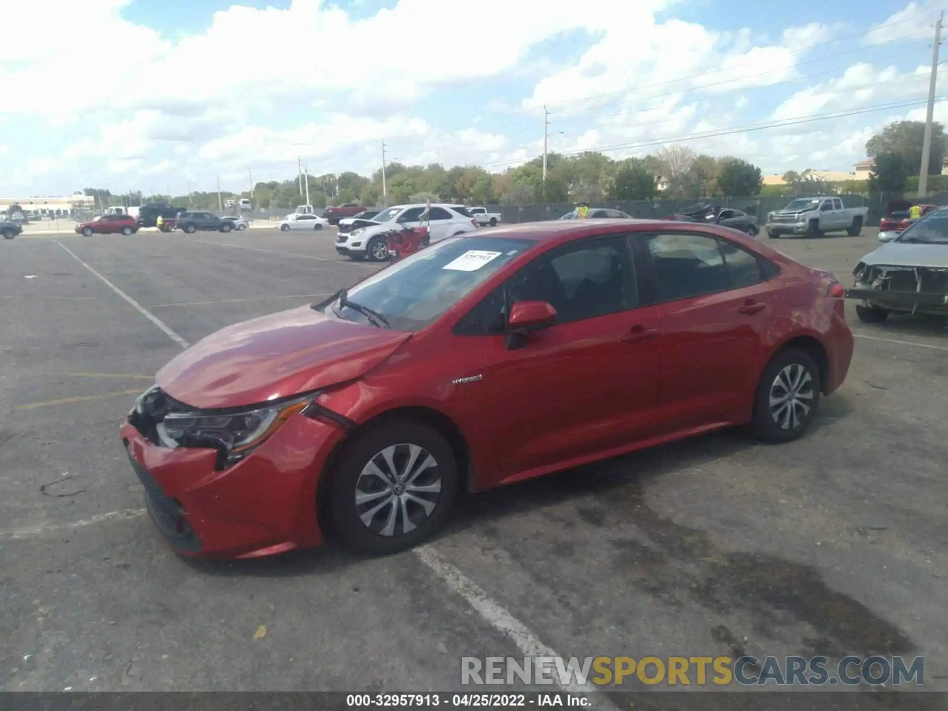 2 Photograph of a damaged car JTDEBRBE9LJ011946 TOYOTA COROLLA 2020