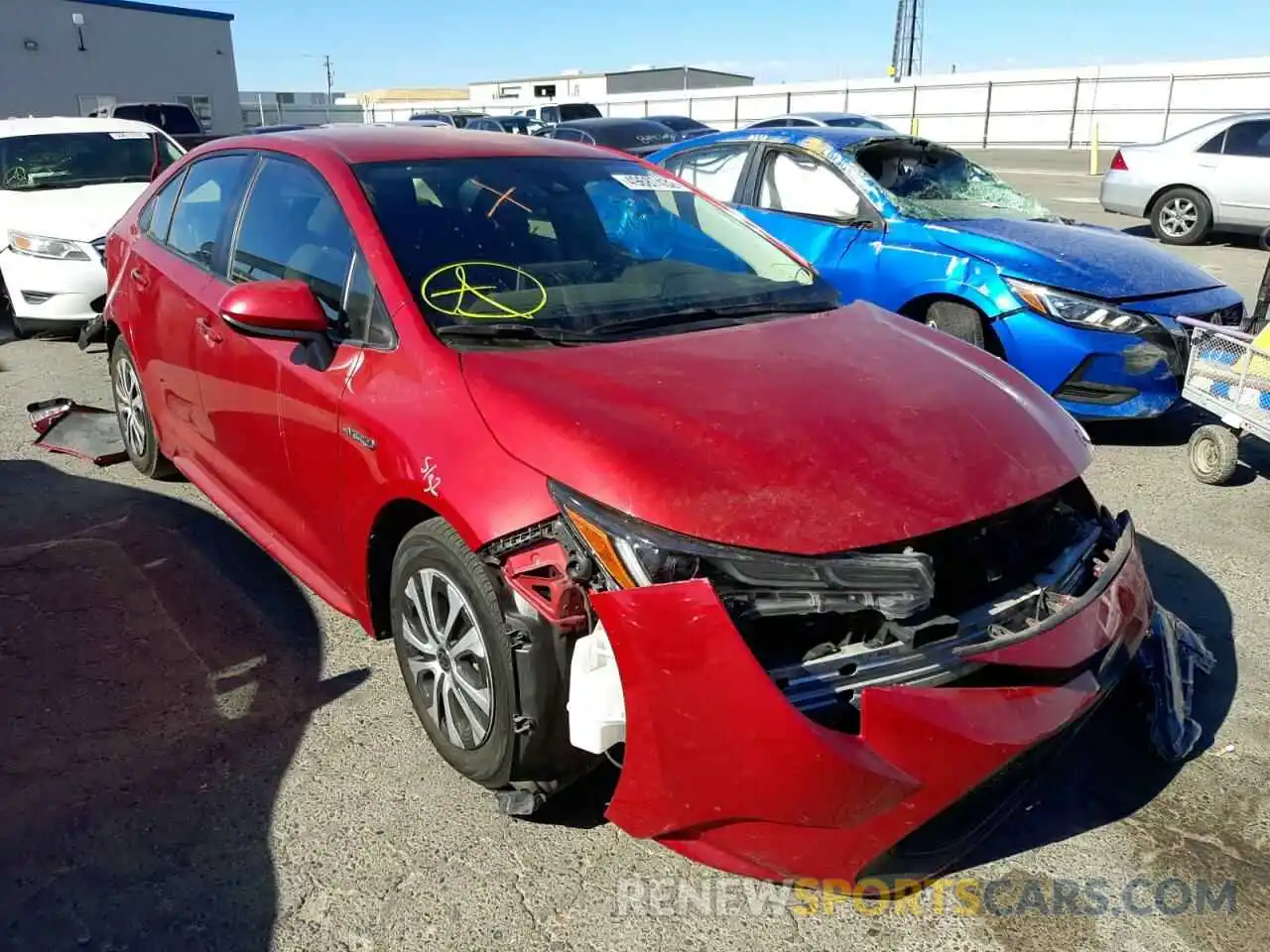 1 Photograph of a damaged car JTDEBRBE9LJ012451 TOYOTA COROLLA 2020