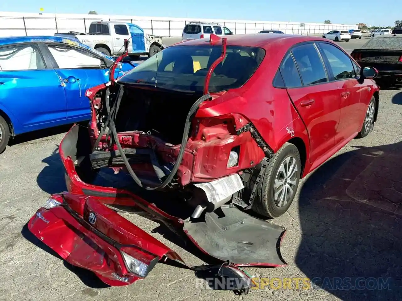 4 Photograph of a damaged car JTDEBRBE9LJ012451 TOYOTA COROLLA 2020