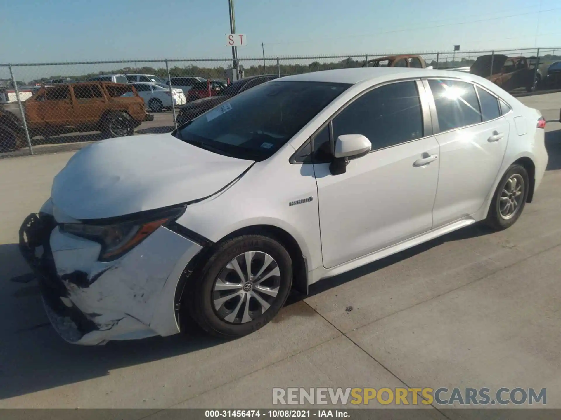 2 Photograph of a damaged car JTDEBRBE9LJ013275 TOYOTA COROLLA 2020