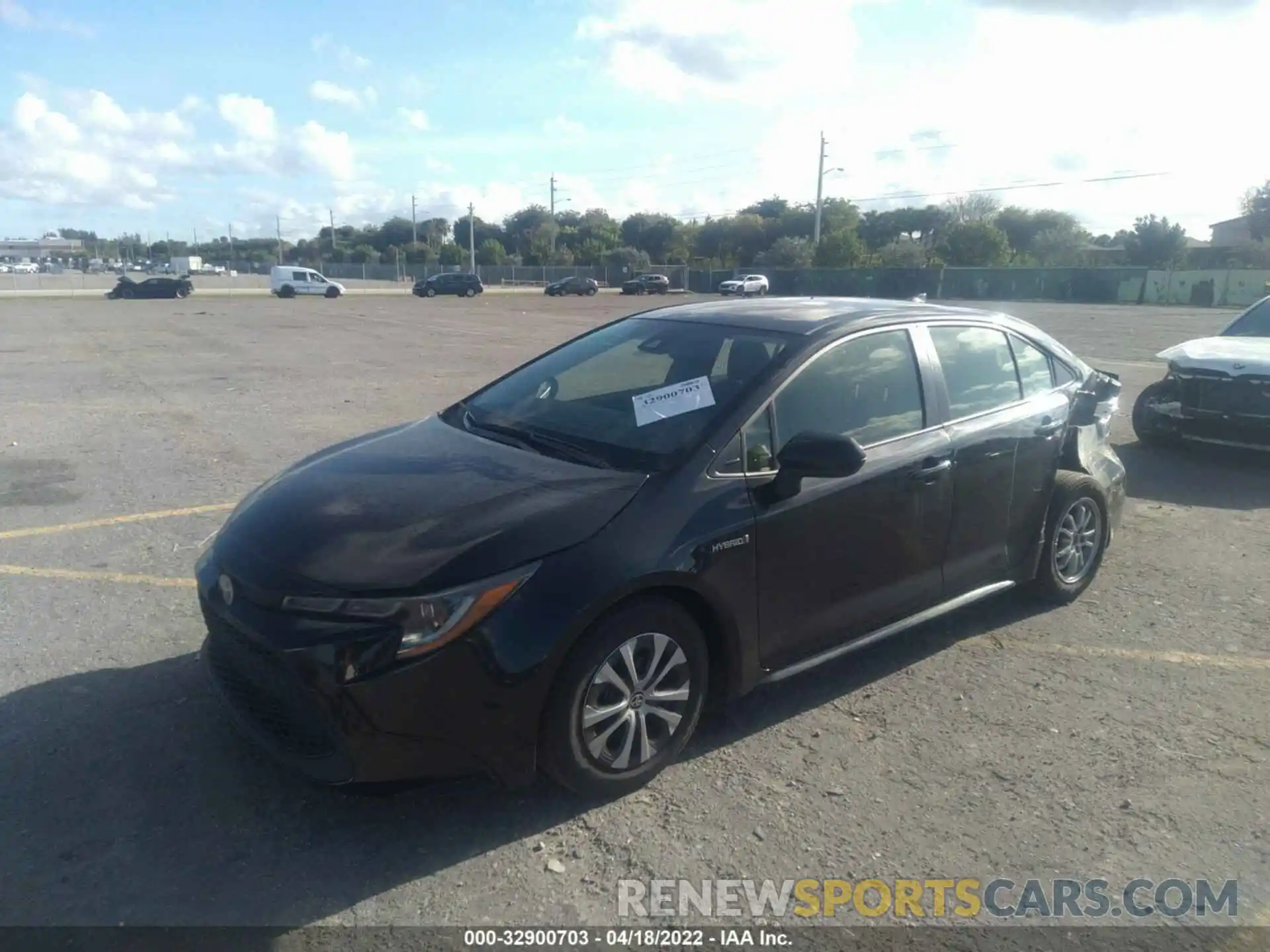 2 Photograph of a damaged car JTDEBRBE9LJ013342 TOYOTA COROLLA 2020