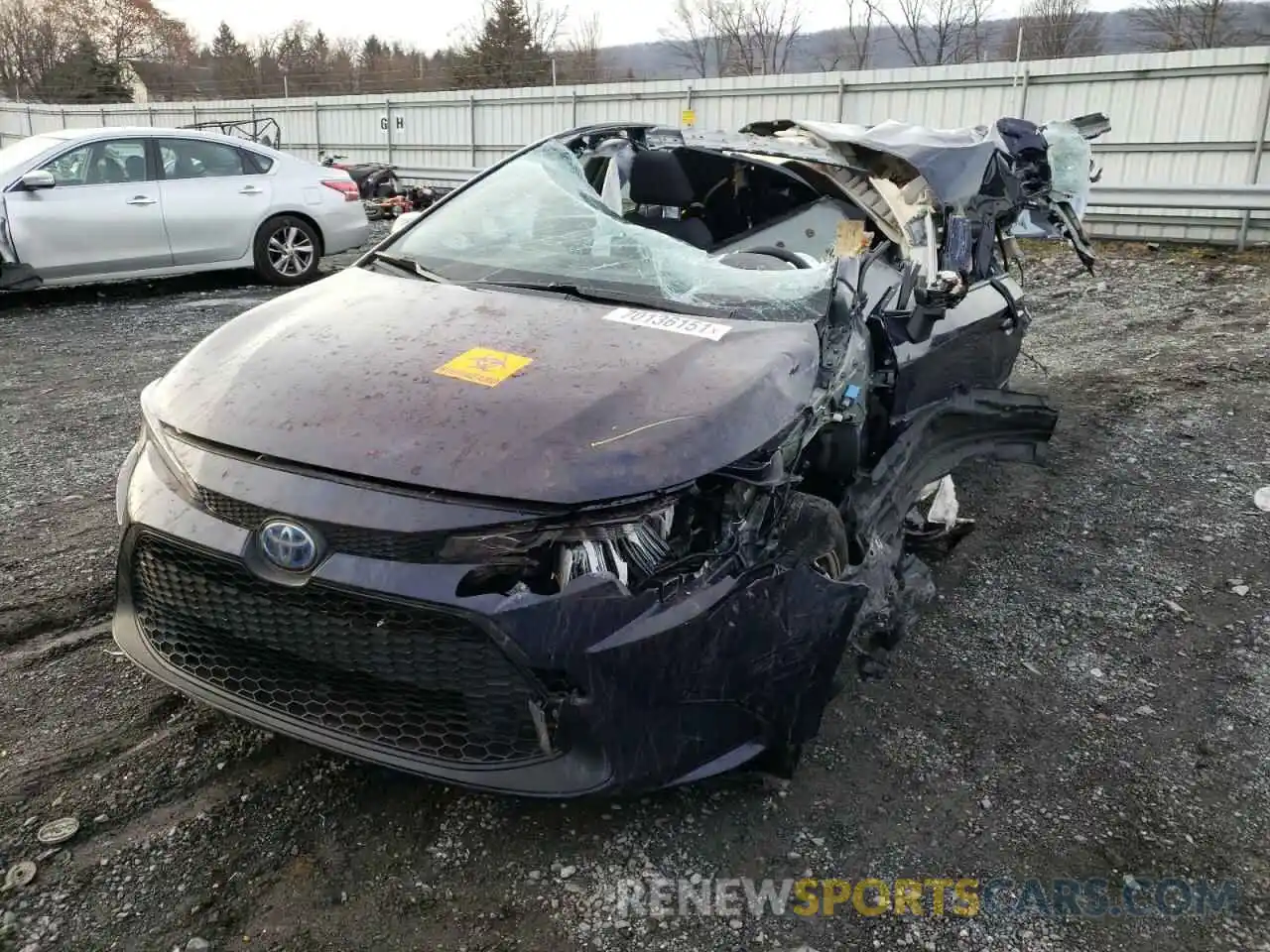 2 Photograph of a damaged car JTDEBRBE9LJ013874 TOYOTA COROLLA 2020