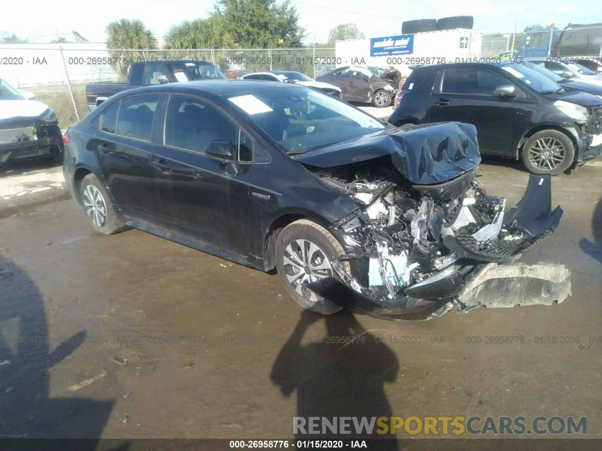 1 Photograph of a damaged car JTDEBRBE9LJ015625 TOYOTA COROLLA 2020