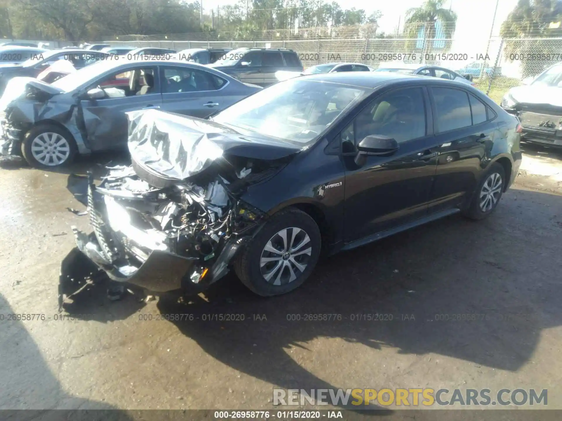 2 Photograph of a damaged car JTDEBRBE9LJ015625 TOYOTA COROLLA 2020