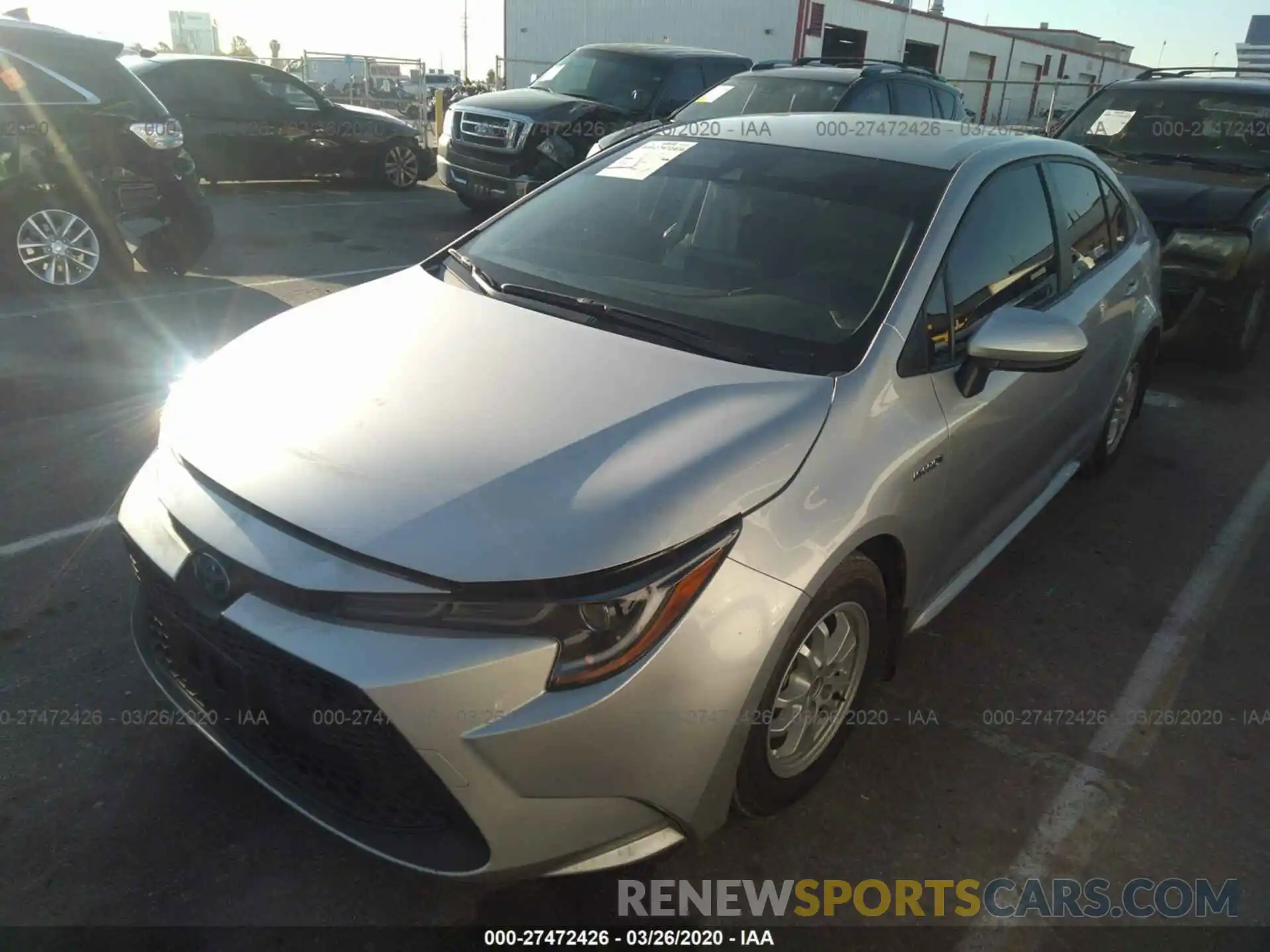 2 Photograph of a damaged car JTDEBRBE9LJ015821 TOYOTA COROLLA 2020