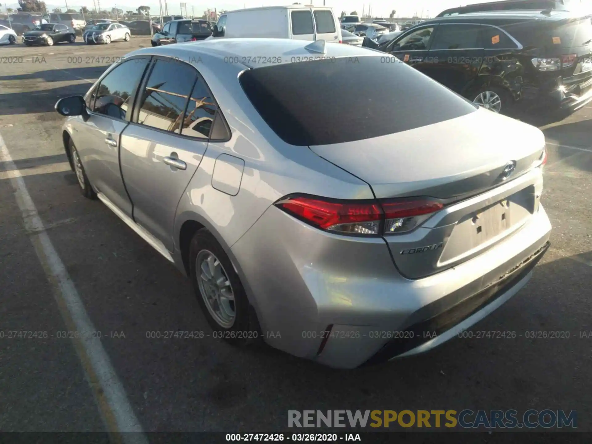 3 Photograph of a damaged car JTDEBRBE9LJ015821 TOYOTA COROLLA 2020