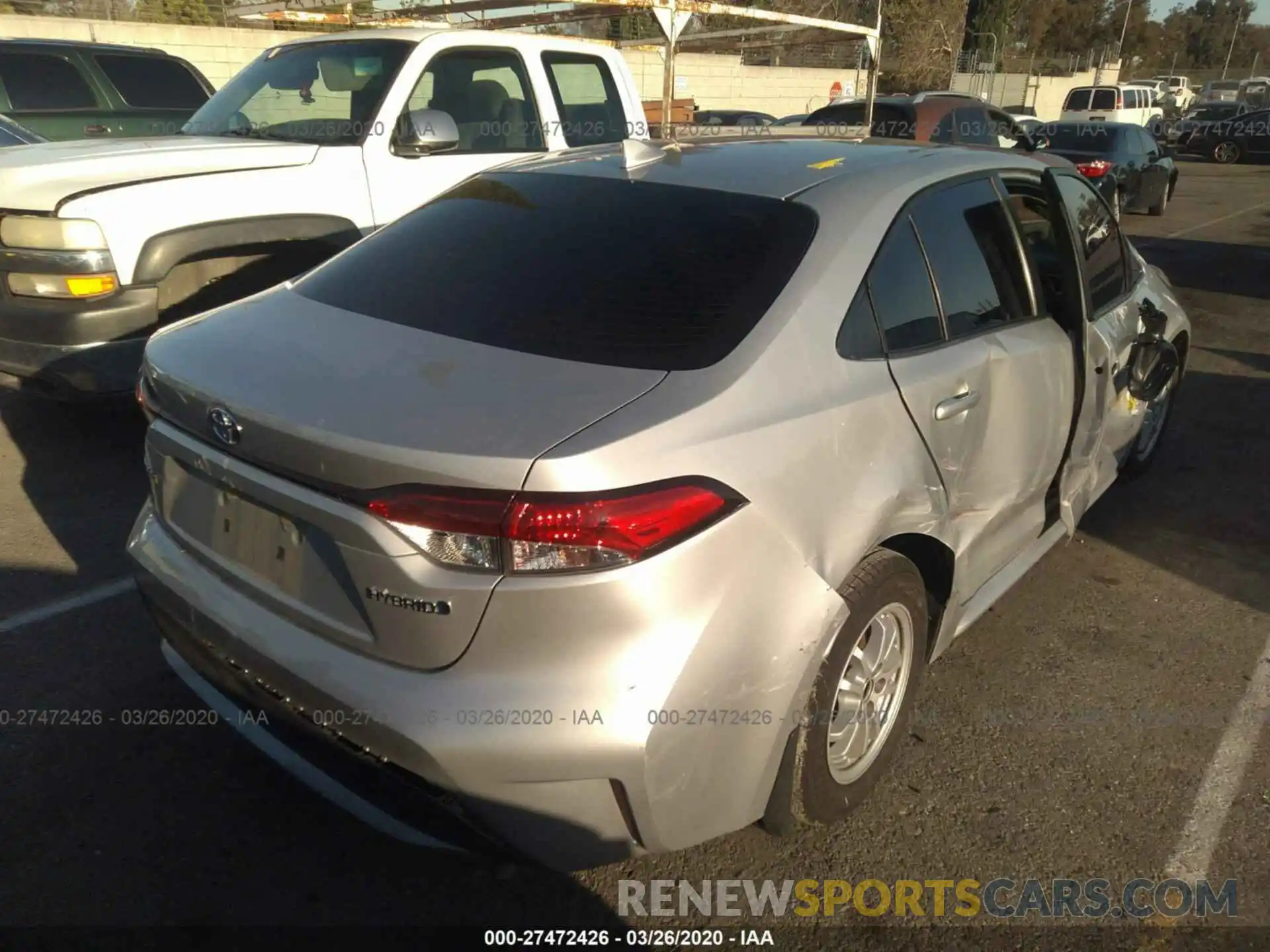 4 Photograph of a damaged car JTDEBRBE9LJ015821 TOYOTA COROLLA 2020