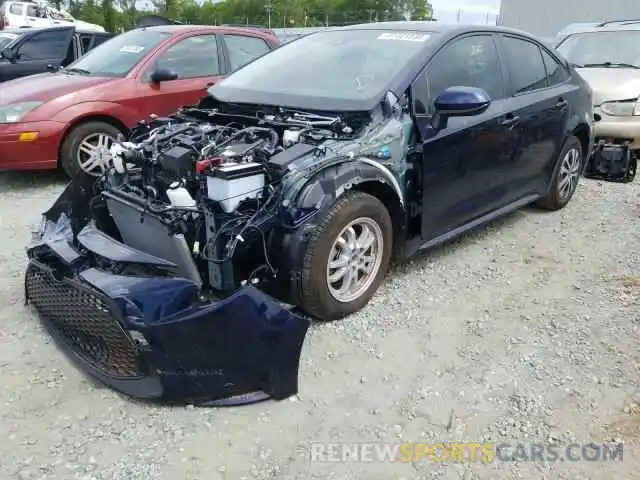 2 Photograph of a damaged car JTDEBRBE9LJ015902 TOYOTA COROLLA 2020