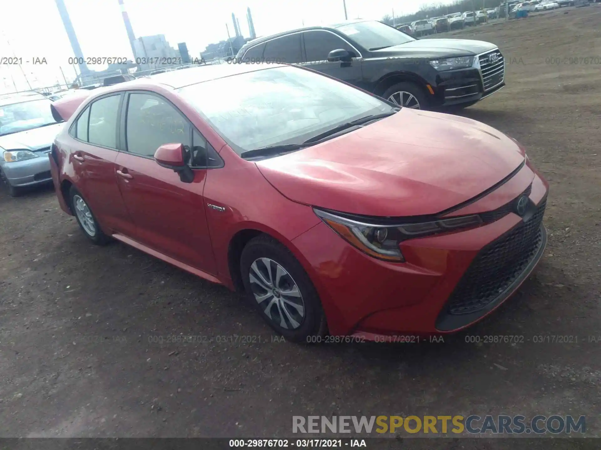 1 Photograph of a damaged car JTDEBRBE9LJ016970 TOYOTA COROLLA 2020