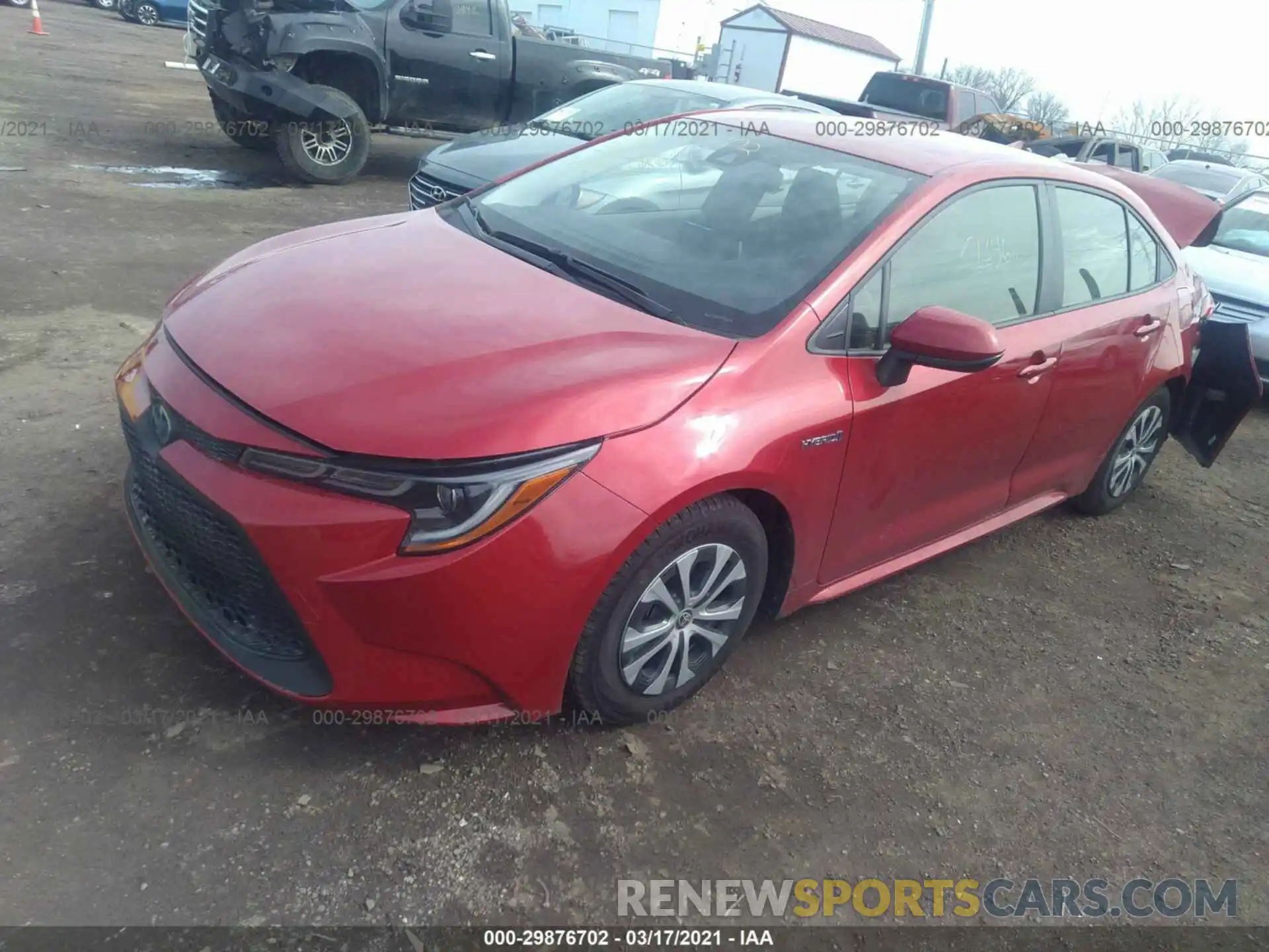 2 Photograph of a damaged car JTDEBRBE9LJ016970 TOYOTA COROLLA 2020