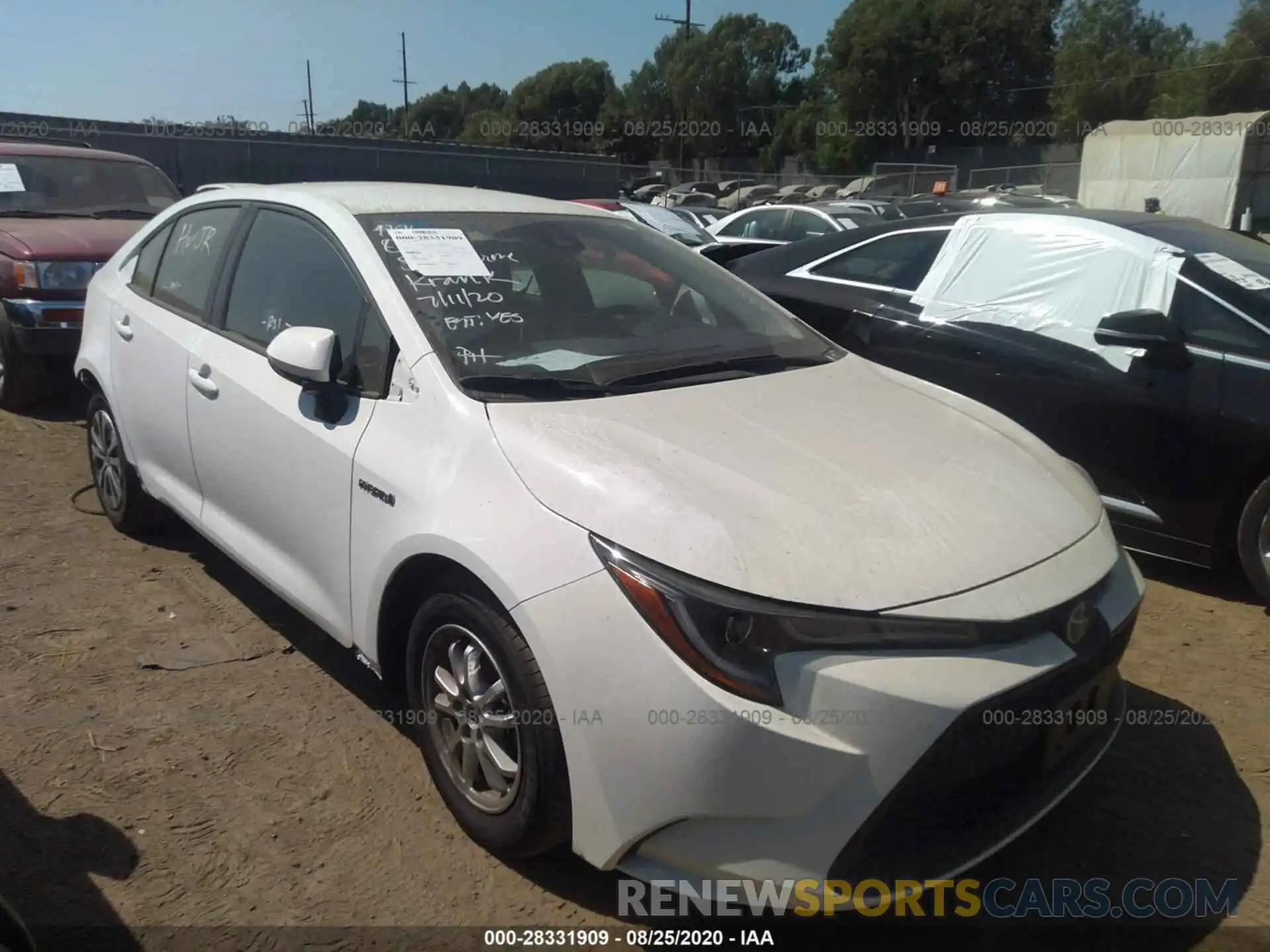 1 Photograph of a damaged car JTDEBRBE9LJ017035 TOYOTA COROLLA 2020