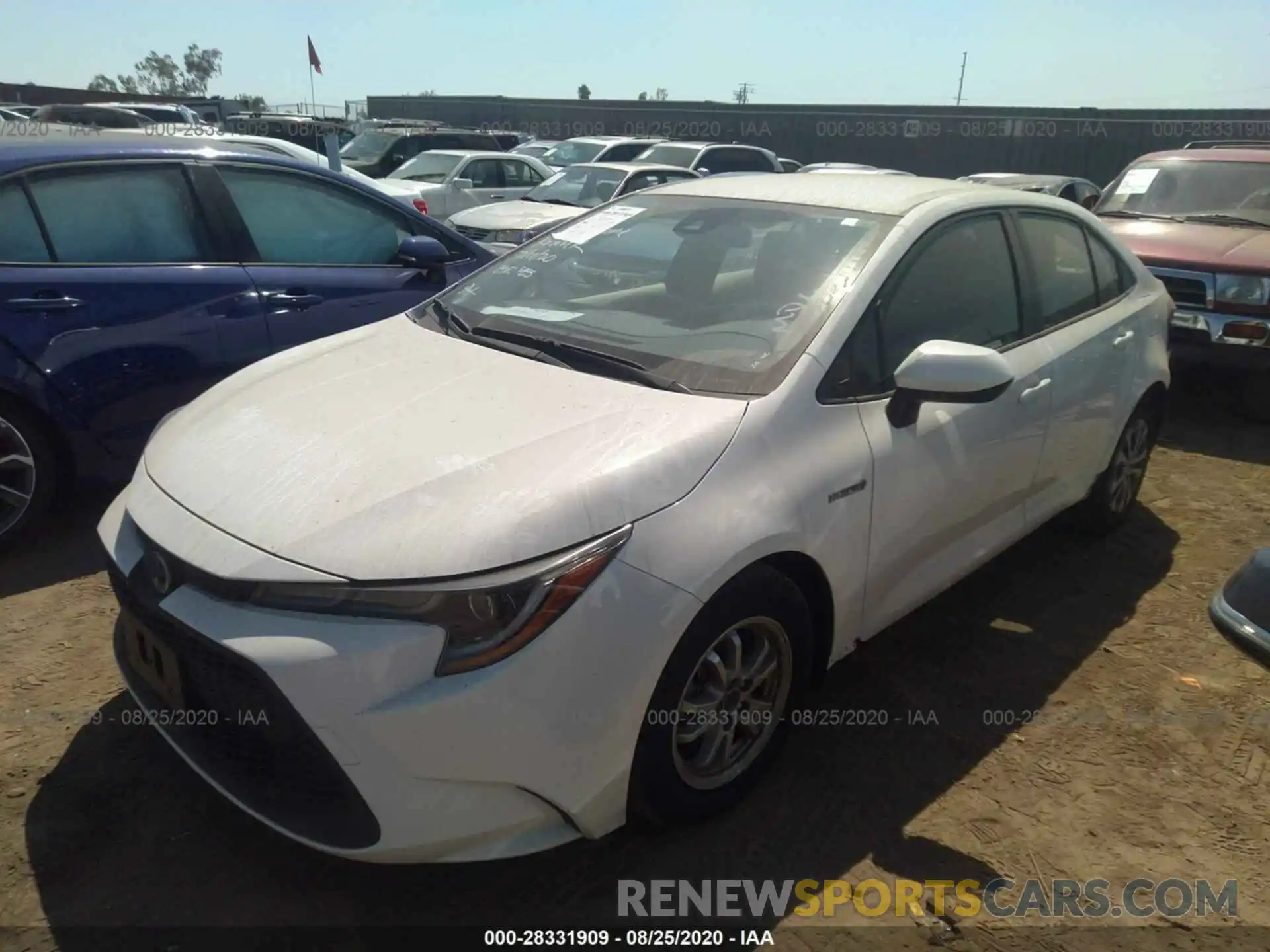 2 Photograph of a damaged car JTDEBRBE9LJ017035 TOYOTA COROLLA 2020