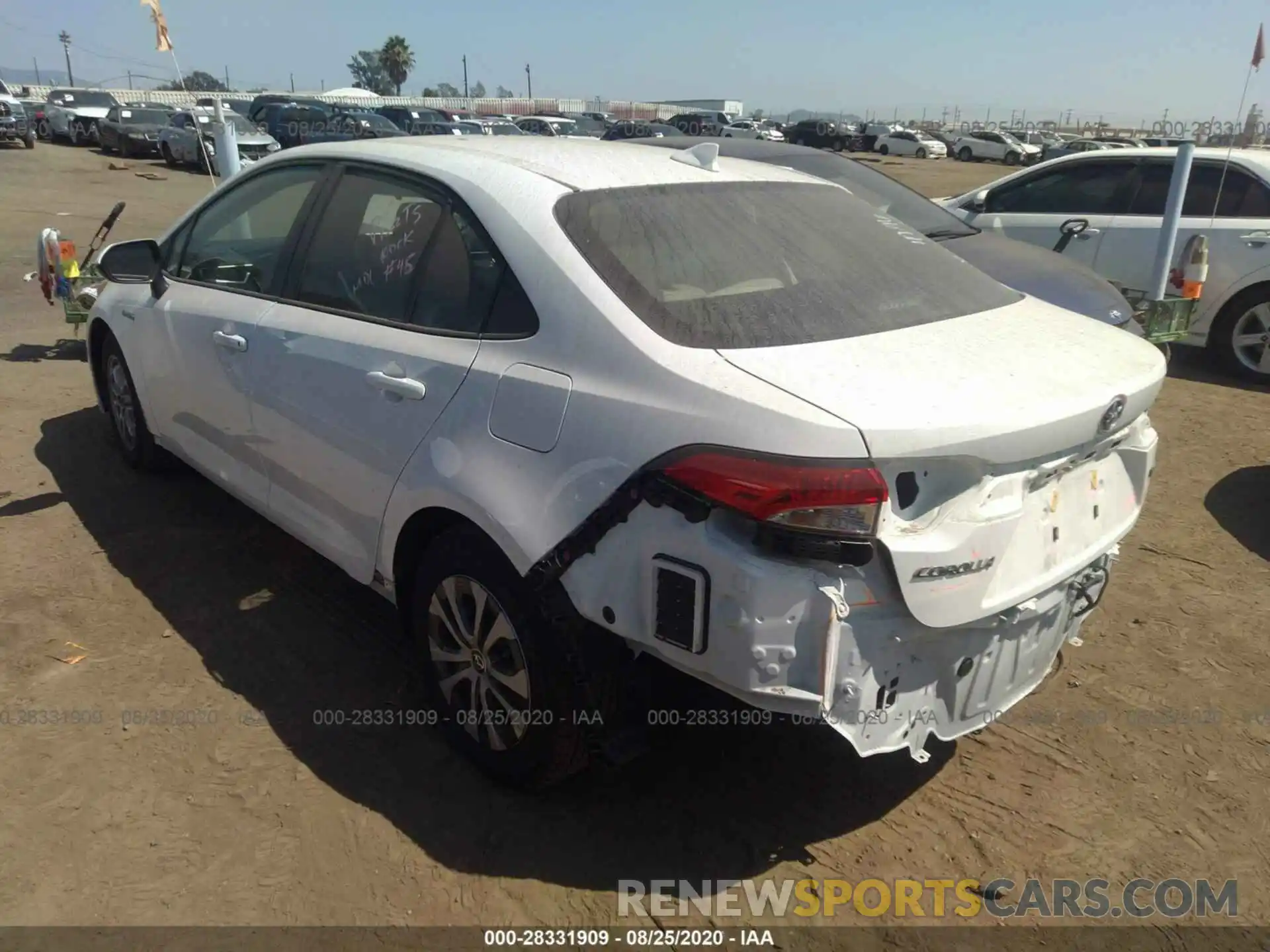 3 Photograph of a damaged car JTDEBRBE9LJ017035 TOYOTA COROLLA 2020