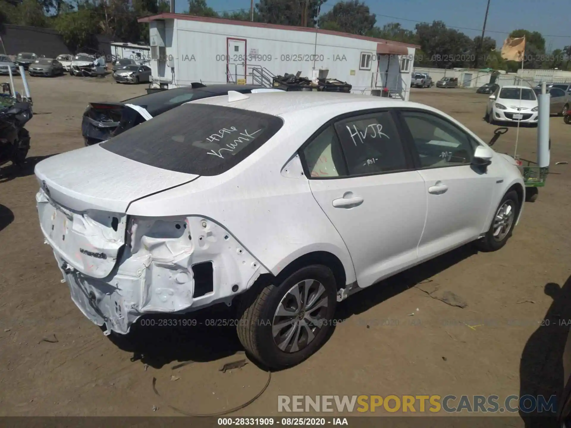 4 Photograph of a damaged car JTDEBRBE9LJ017035 TOYOTA COROLLA 2020