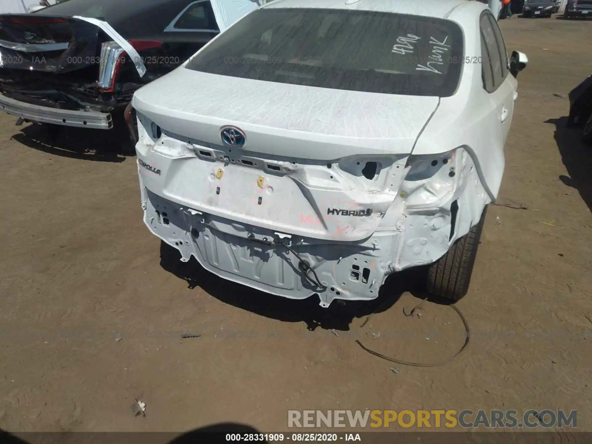 6 Photograph of a damaged car JTDEBRBE9LJ017035 TOYOTA COROLLA 2020