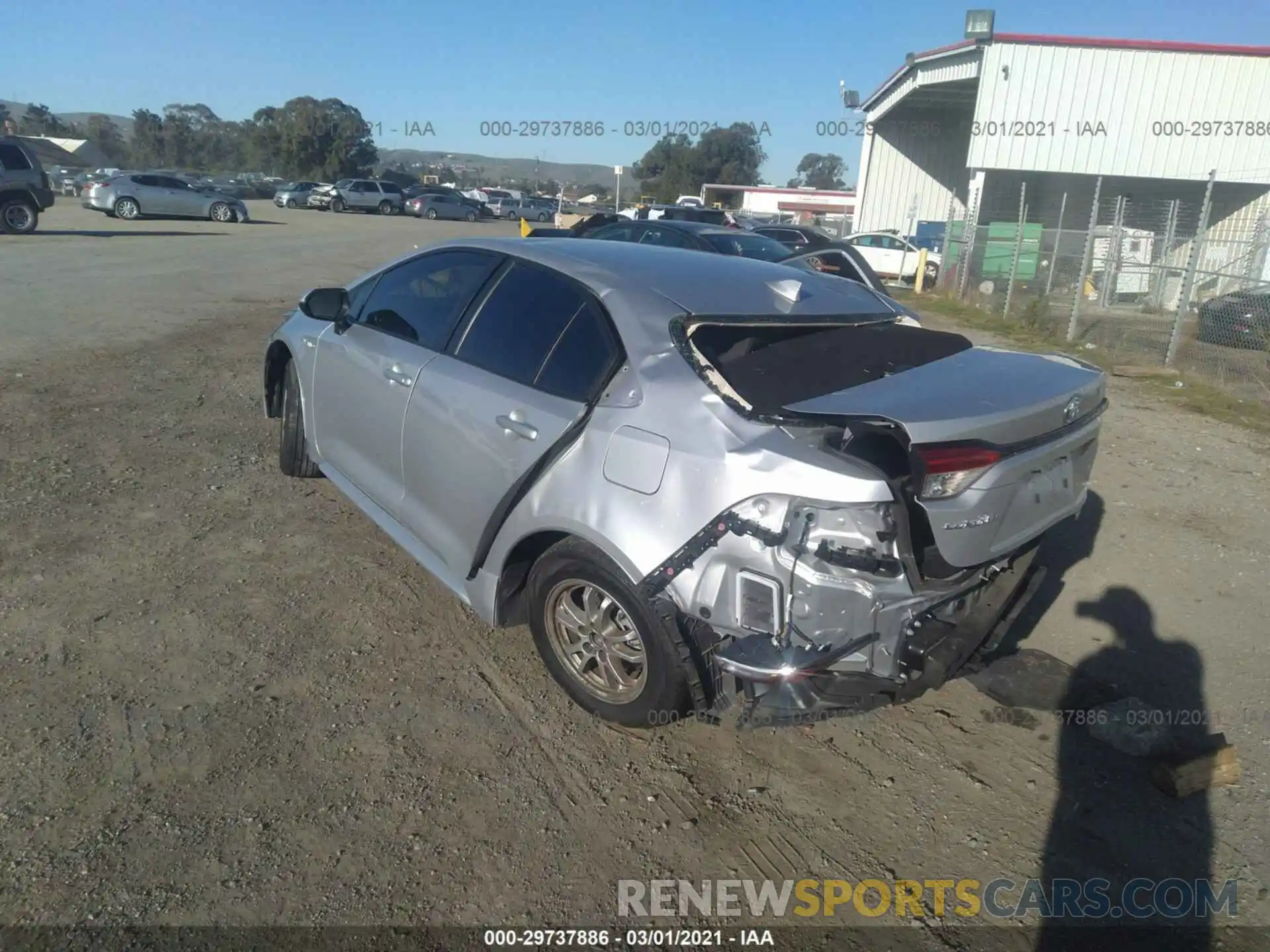 3 Photograph of a damaged car JTDEBRBE9LJ018539 TOYOTA COROLLA 2020