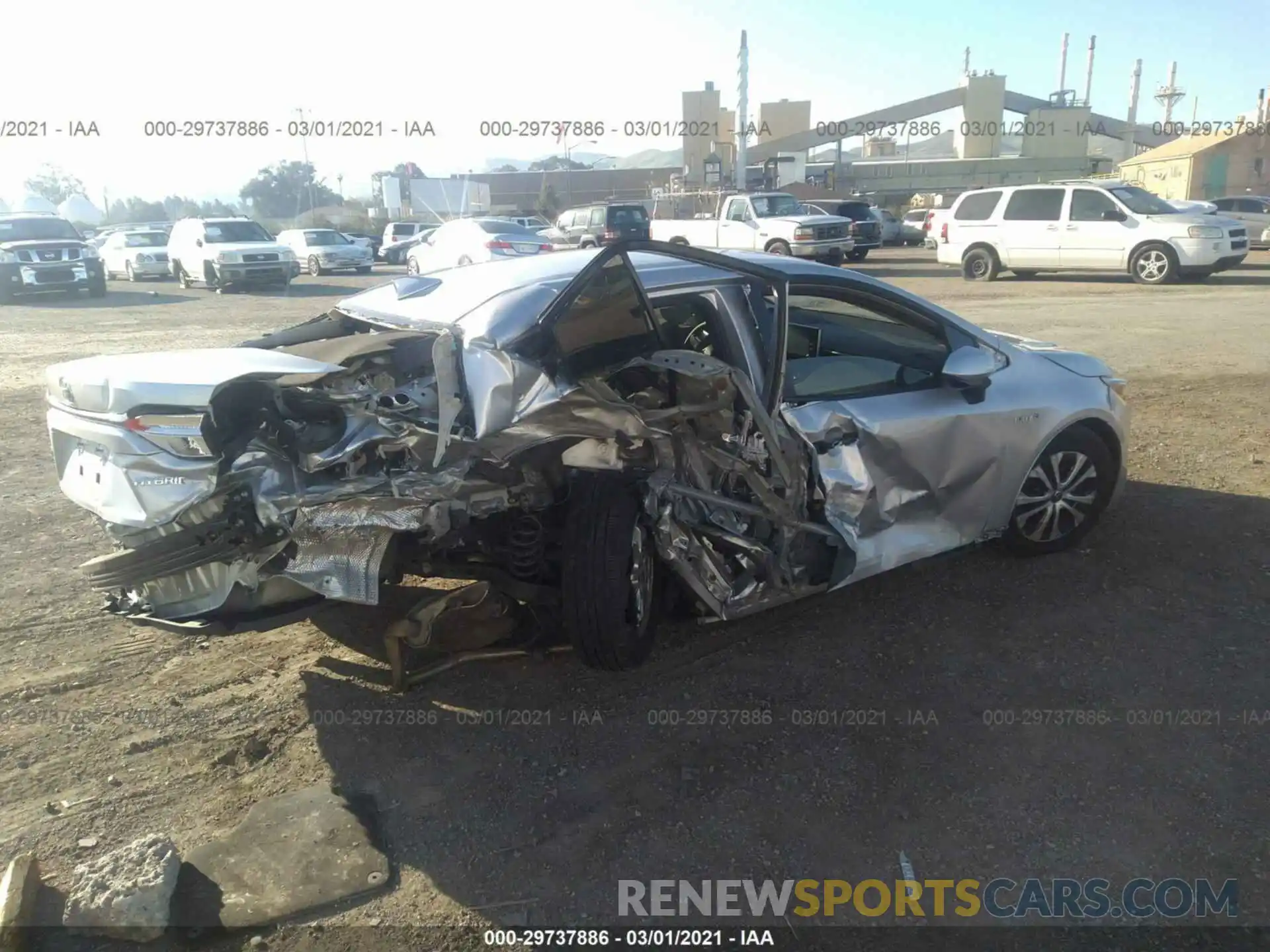 4 Photograph of a damaged car JTDEBRBE9LJ018539 TOYOTA COROLLA 2020