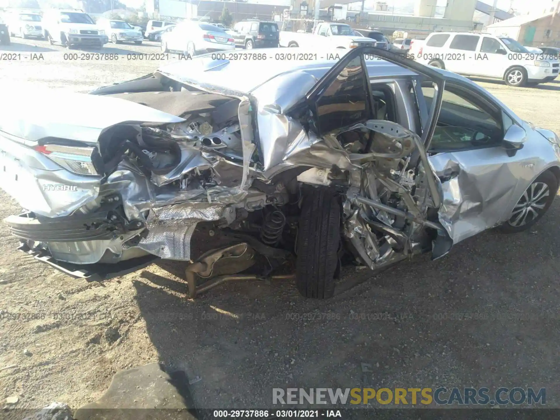 6 Photograph of a damaged car JTDEBRBE9LJ018539 TOYOTA COROLLA 2020