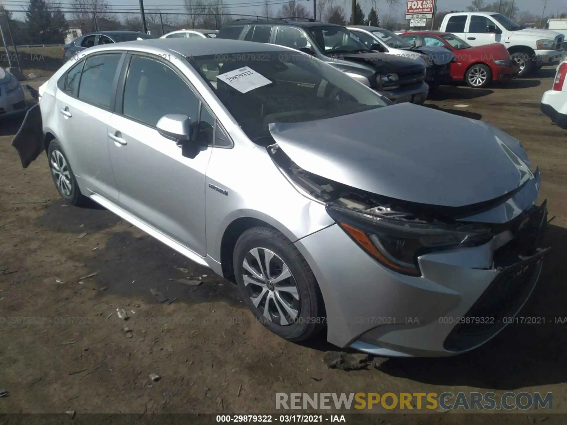 1 Photograph of a damaged car JTDEBRBE9LJ018833 TOYOTA COROLLA 2020