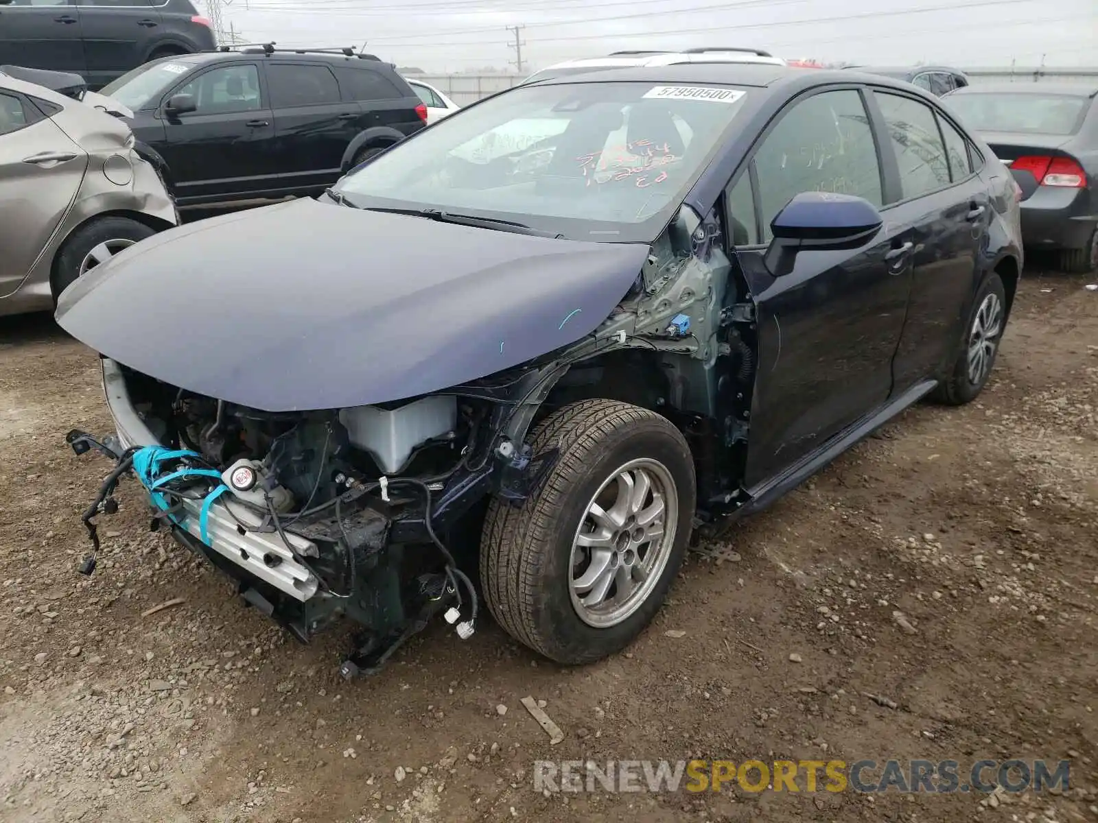 2 Photograph of a damaged car JTDEBRBE9LJ019223 TOYOTA COROLLA 2020