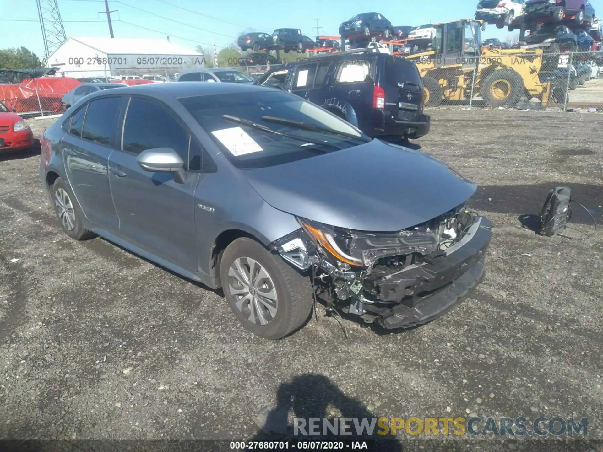 1 Photograph of a damaged car JTDEBRBE9LJ020601 TOYOTA COROLLA 2020