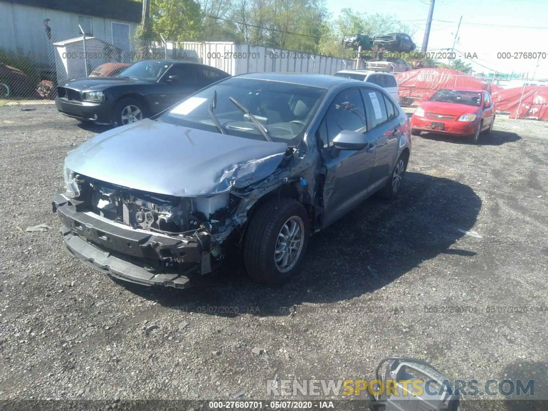 2 Photograph of a damaged car JTDEBRBE9LJ020601 TOYOTA COROLLA 2020