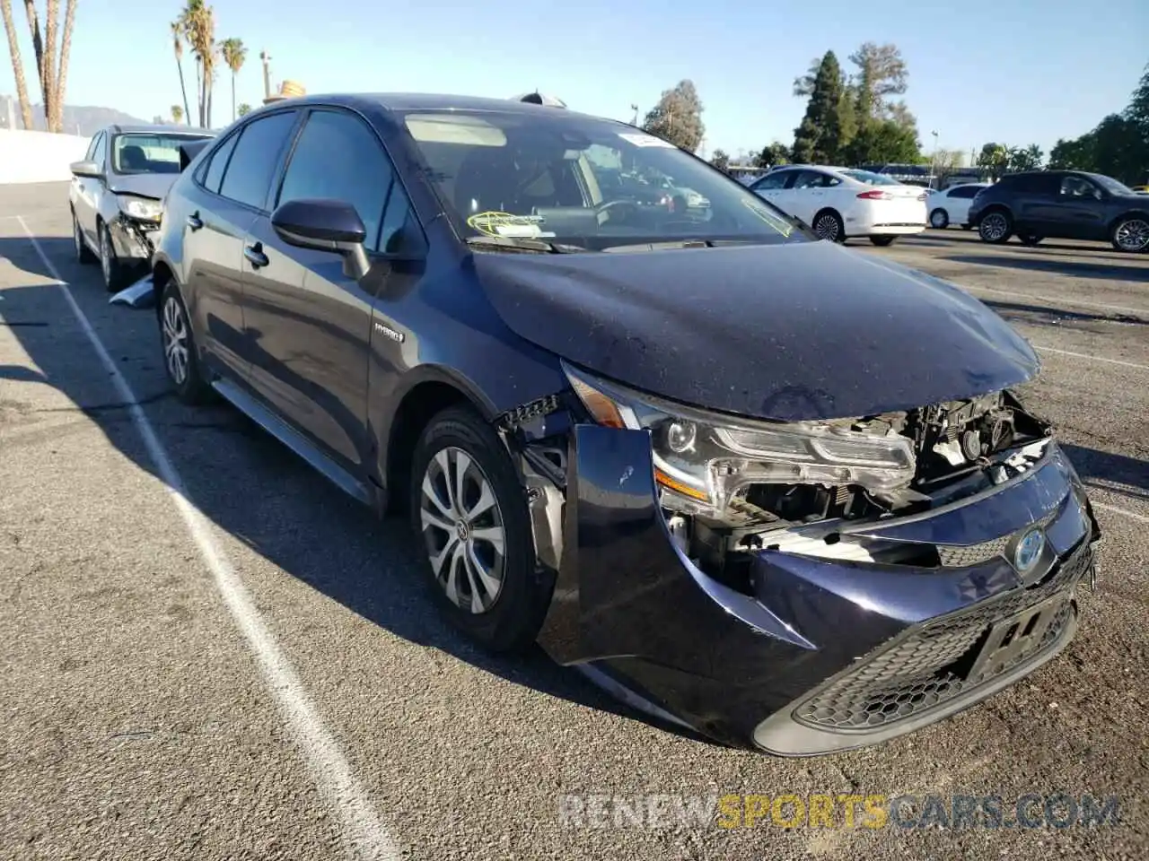 1 Photograph of a damaged car JTDEBRBE9LJ021859 TOYOTA COROLLA 2020