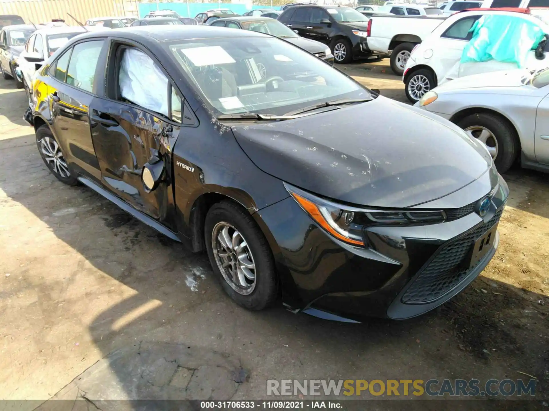 1 Photograph of a damaged car JTDEBRBE9LJ023594 TOYOTA COROLLA 2020