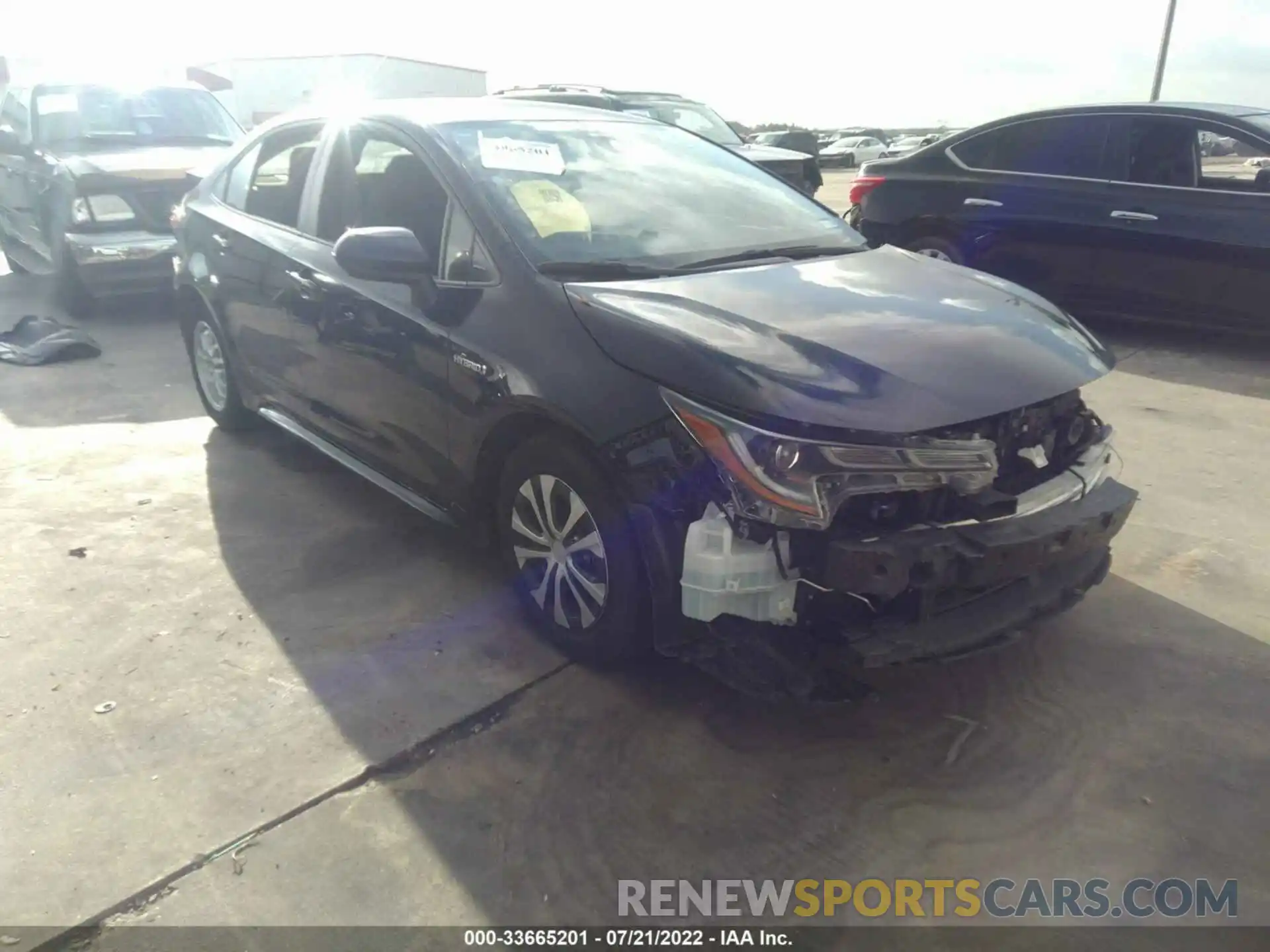 1 Photograph of a damaged car JTDEBRBE9LJ024826 TOYOTA COROLLA 2020