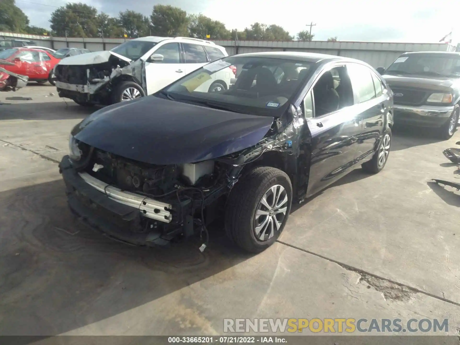 2 Photograph of a damaged car JTDEBRBE9LJ024826 TOYOTA COROLLA 2020