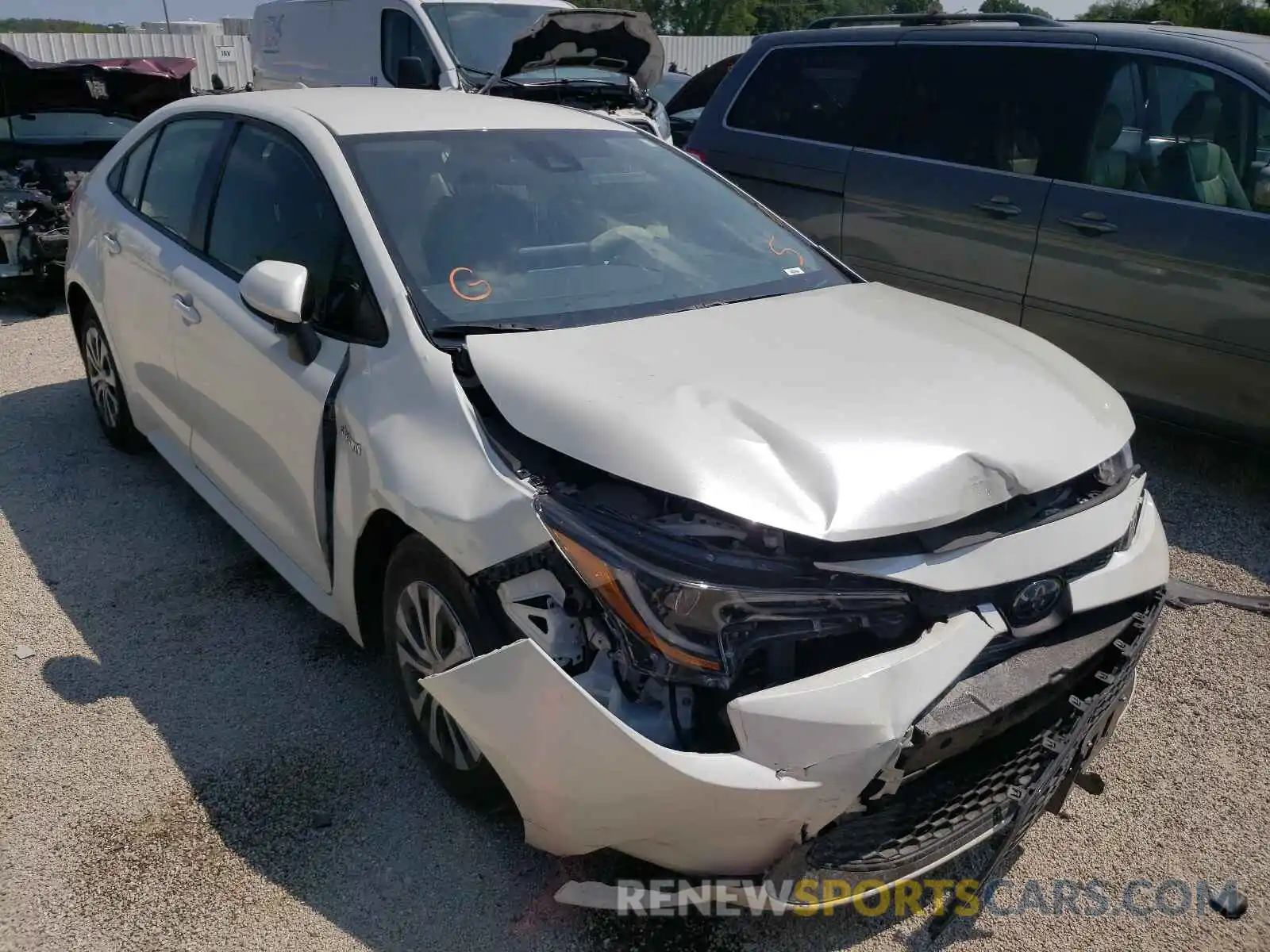 1 Photograph of a damaged car JTDEBRBE9LJ024860 TOYOTA COROLLA 2020