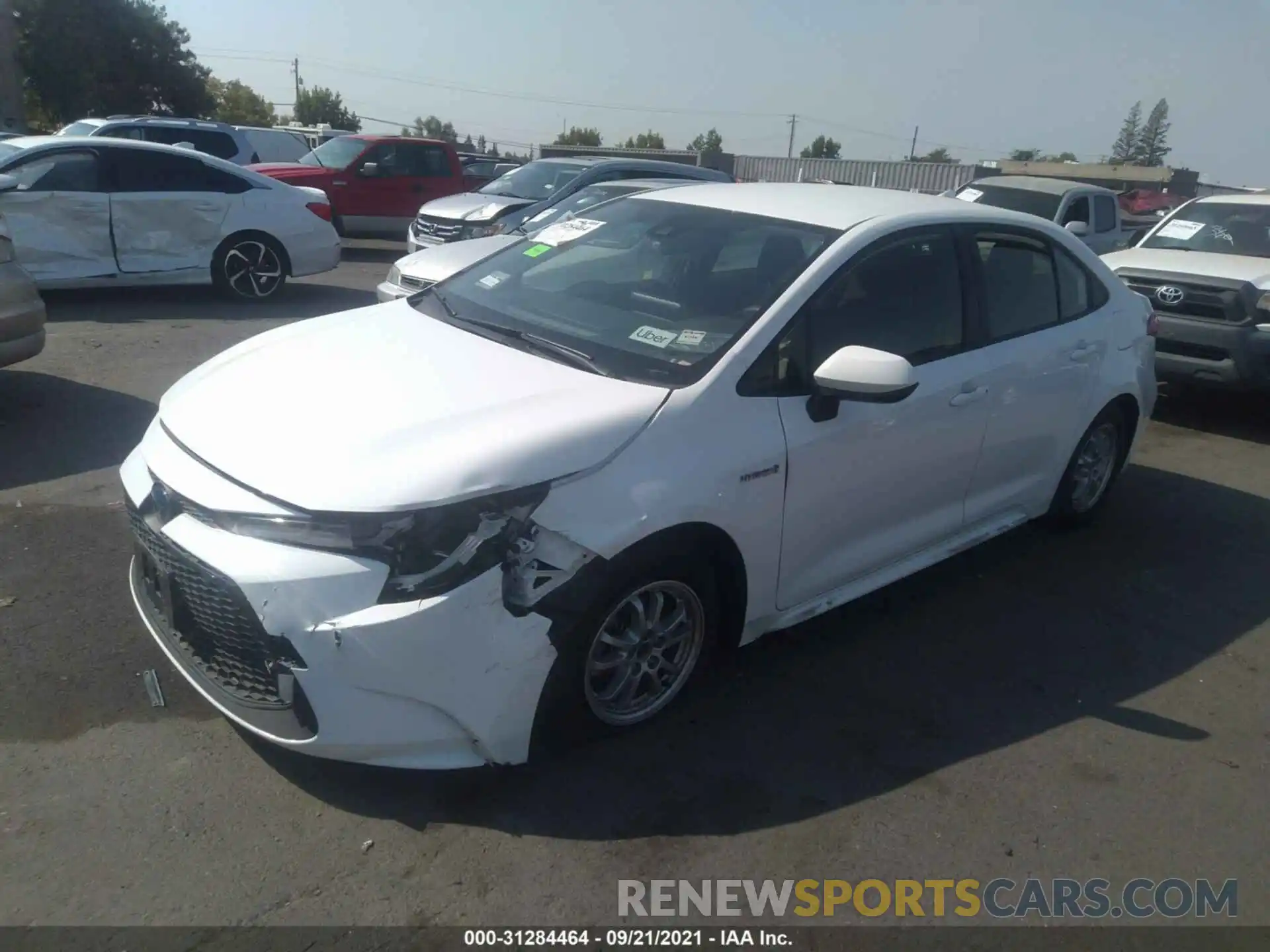 2 Photograph of a damaged car JTDEBRBE9LJ024907 TOYOTA COROLLA 2020