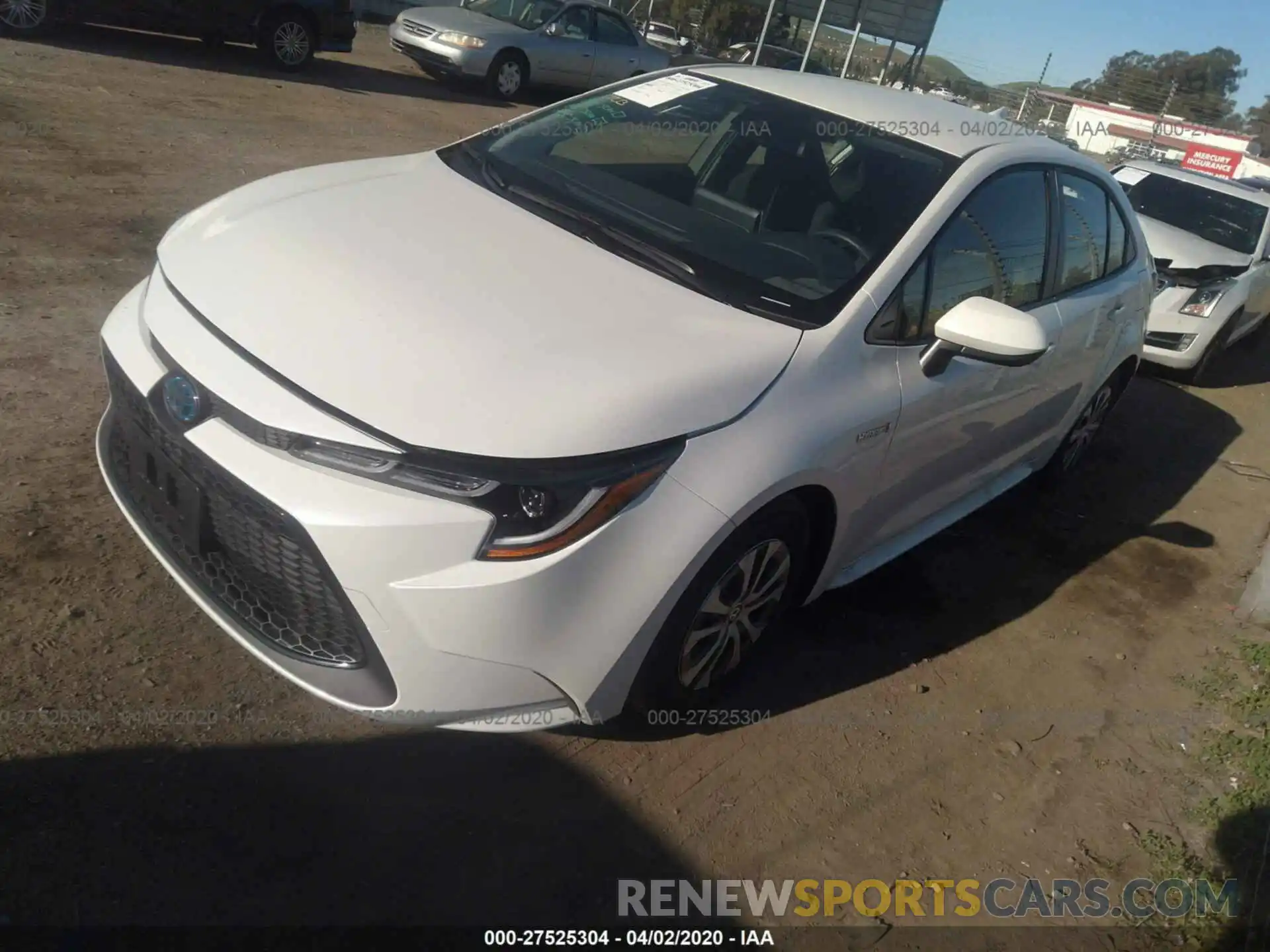 2 Photograph of a damaged car JTDEBRBE9LJ026060 TOYOTA COROLLA 2020