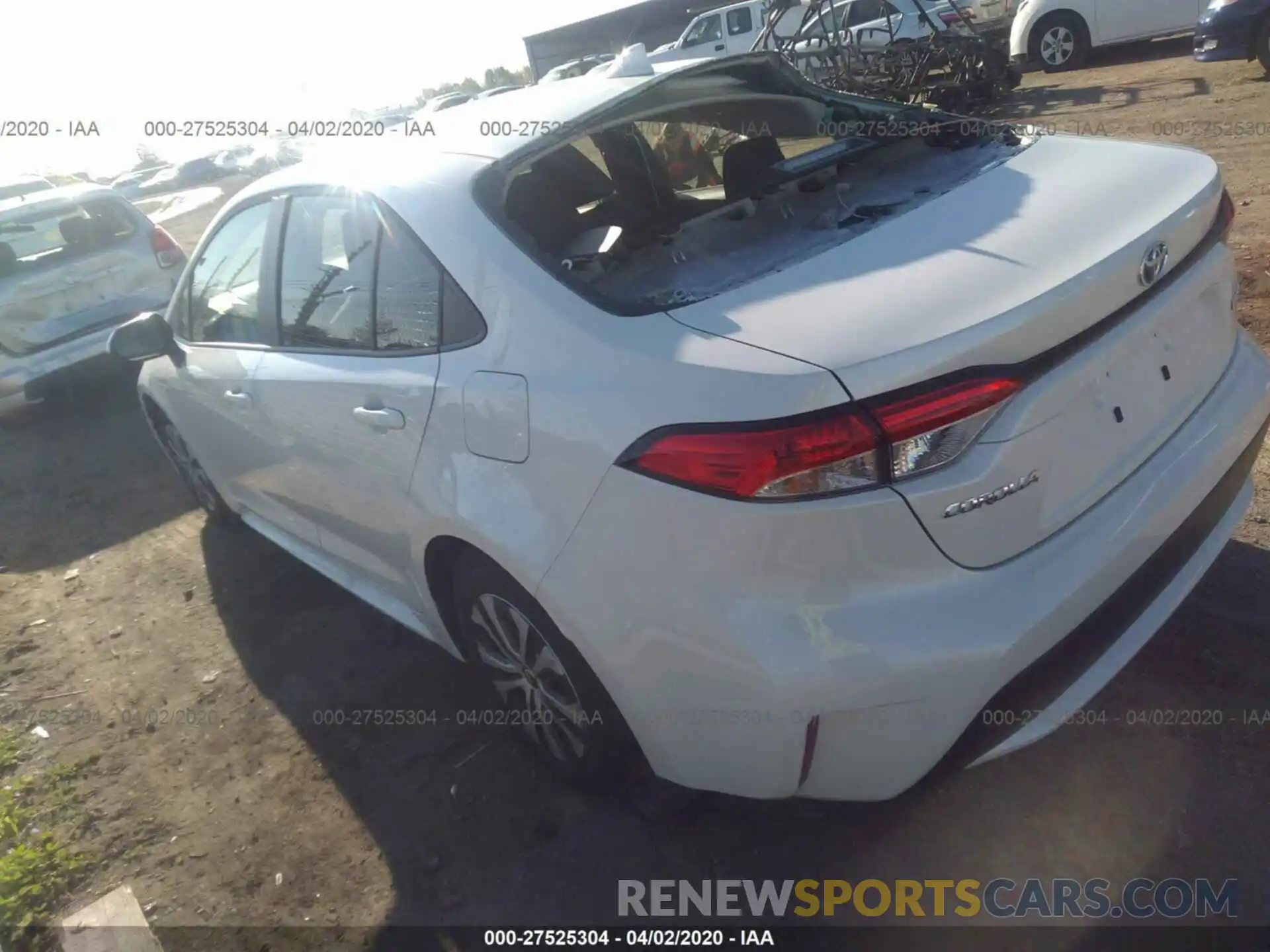 3 Photograph of a damaged car JTDEBRBE9LJ026060 TOYOTA COROLLA 2020